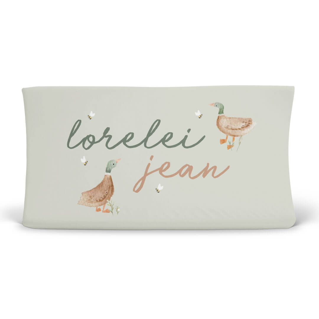  Lucky Ducky Personalized Changing Pad Cover、mySite、layawaytickets