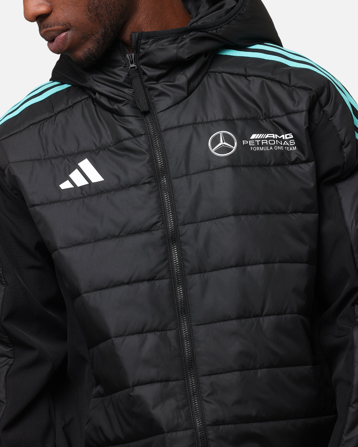 adidas x Mercedes-AMG PETRONAS Formula One F1 DNA Puffer Jacket Black/White、mySite、zt4zffjzw