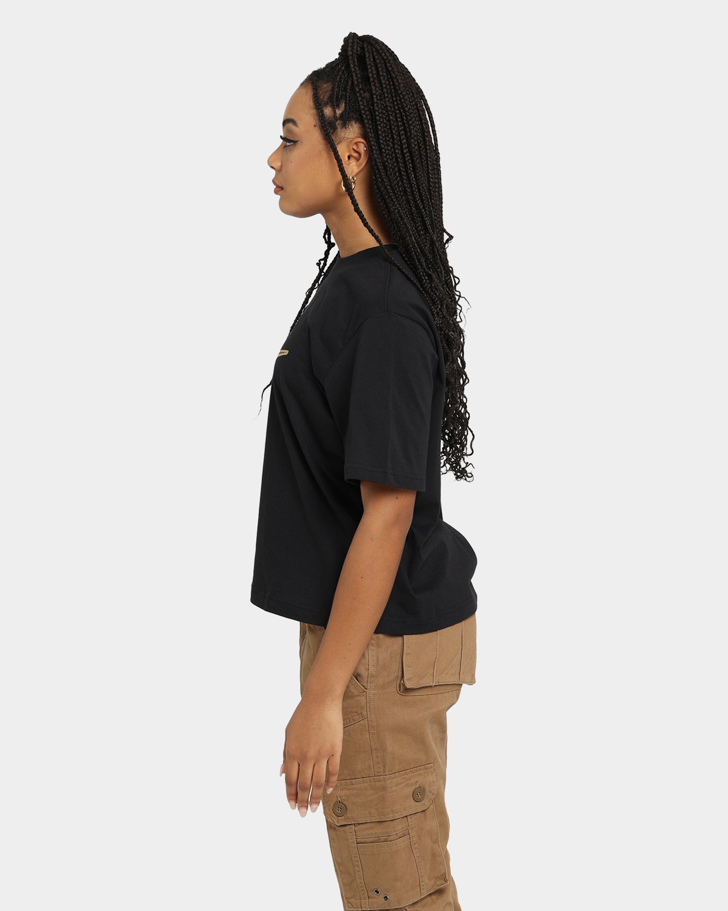 Nike Women's Sportswear Boxy T-Shirt Black/Metallic、mySite、zt4zffjzw