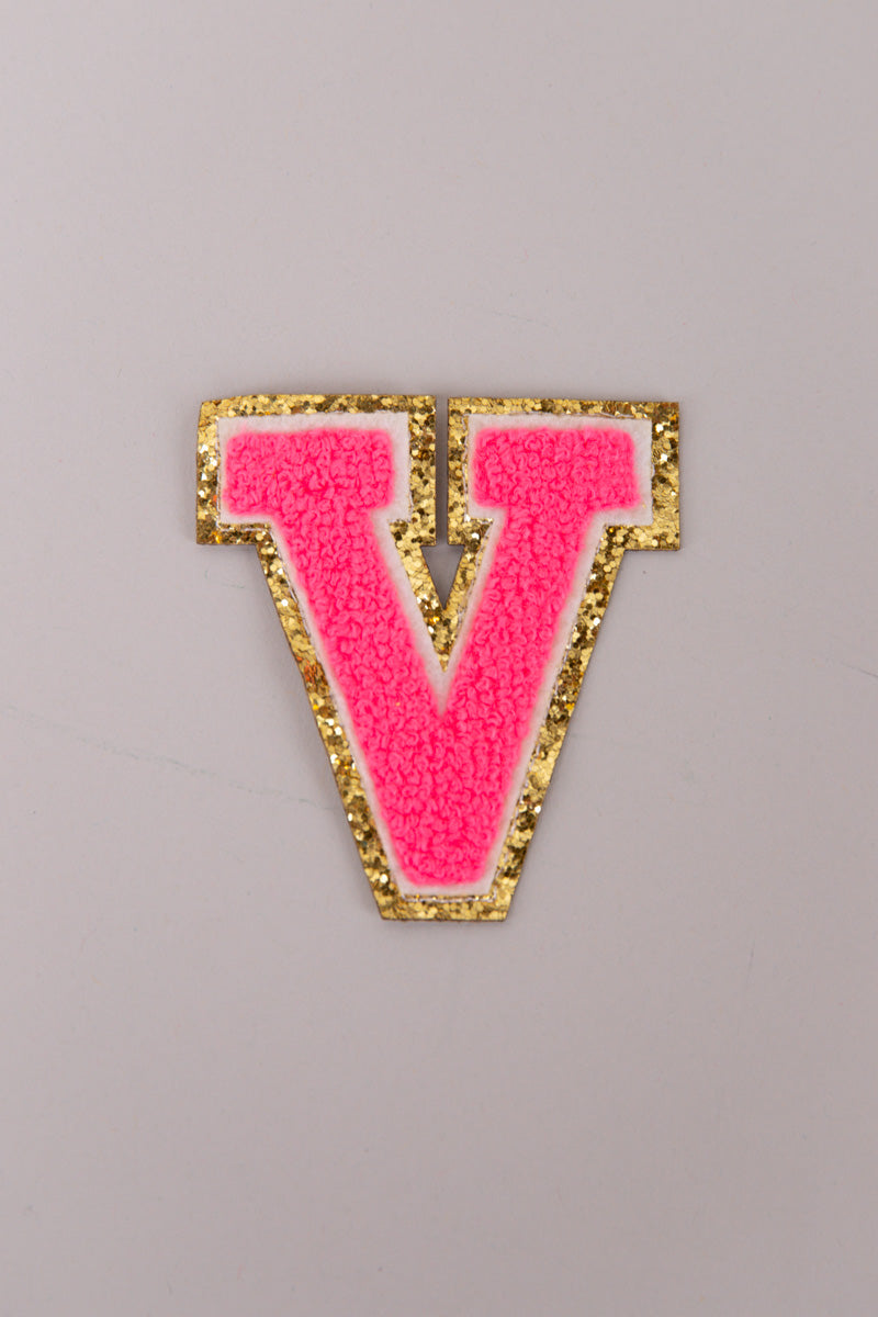 Chenille Adhesive Letter Patches- Hot Pink 5.5cm、mySite、hinf8tx79