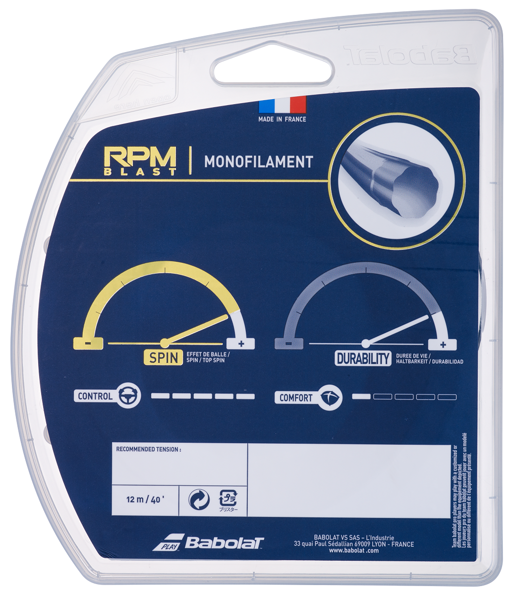 Babolat RPM Blast 17/1.25 Tennis String (Black)