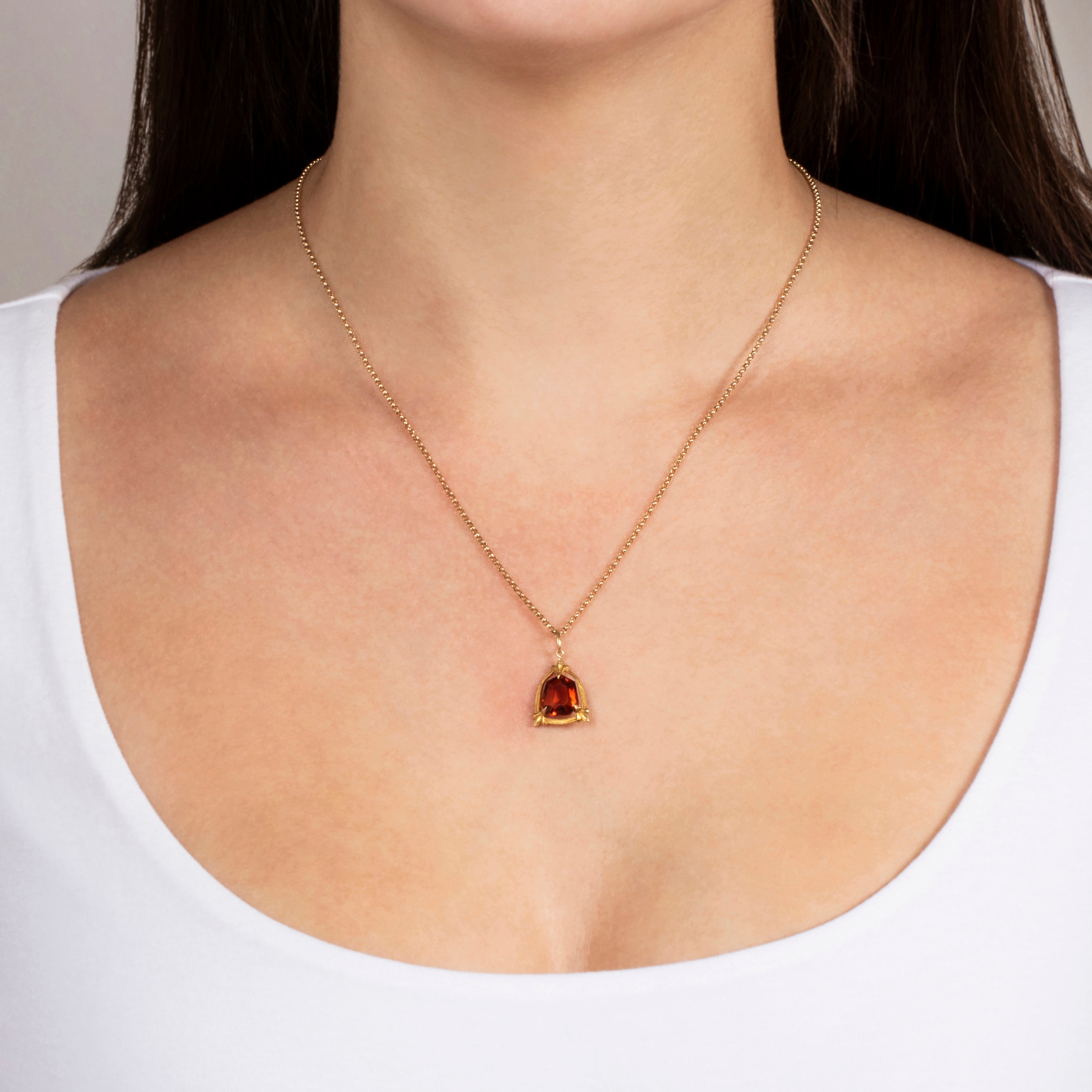 Rare Antique 14k Yellow Gold 2.02ct Fancy Shield Cut Citrine Charm Pendant、mySite、hinf8tx79