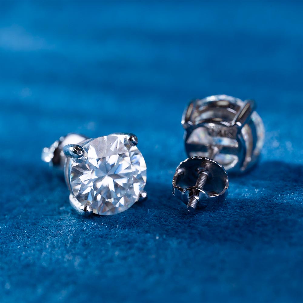 5MM Round Moissanite Stud Earrings、mySite、hinf8tx79