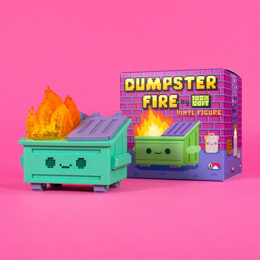  8-Bit Dumpster Fire Vinyl Figure、mySite、greenlandpopulation