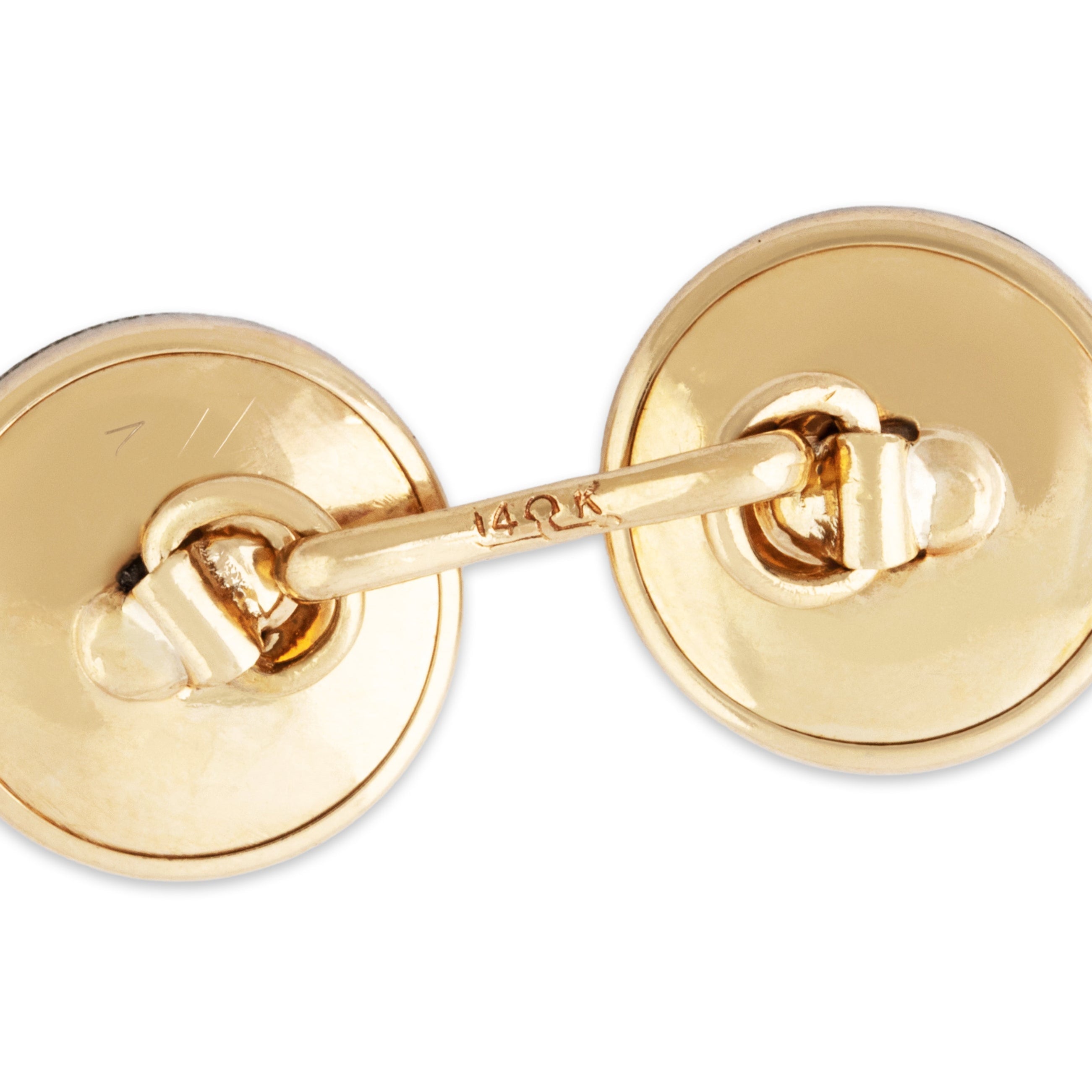 Antique Art Deco Larter & Sons 14k Yellow Gold & Platinum Onyx Pearl Cufflinks、mySite、hinf8tx79