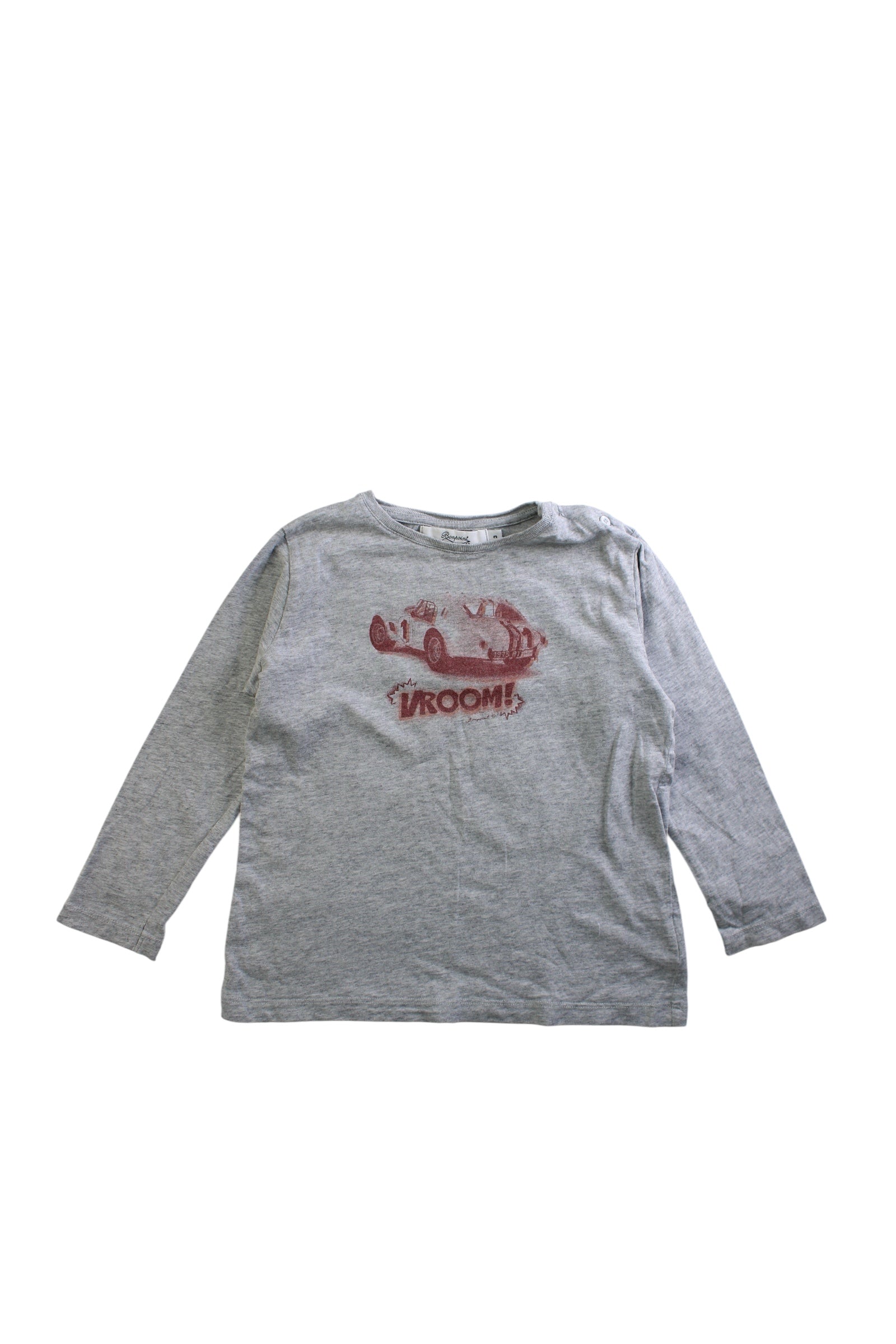Bonpoint Long Sleeve T-Shirt With Car Graphic 3T、mySite、g9winljtr