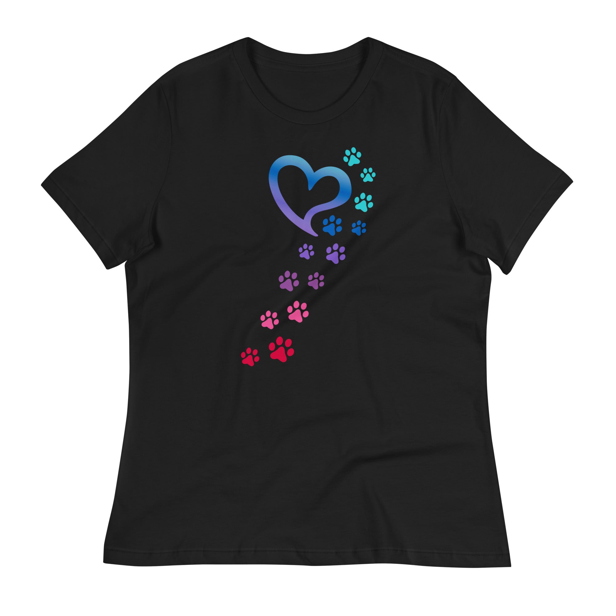 Rainbow Paws To My Heart Relaxed T-Shirt、mySite、camillekostekn