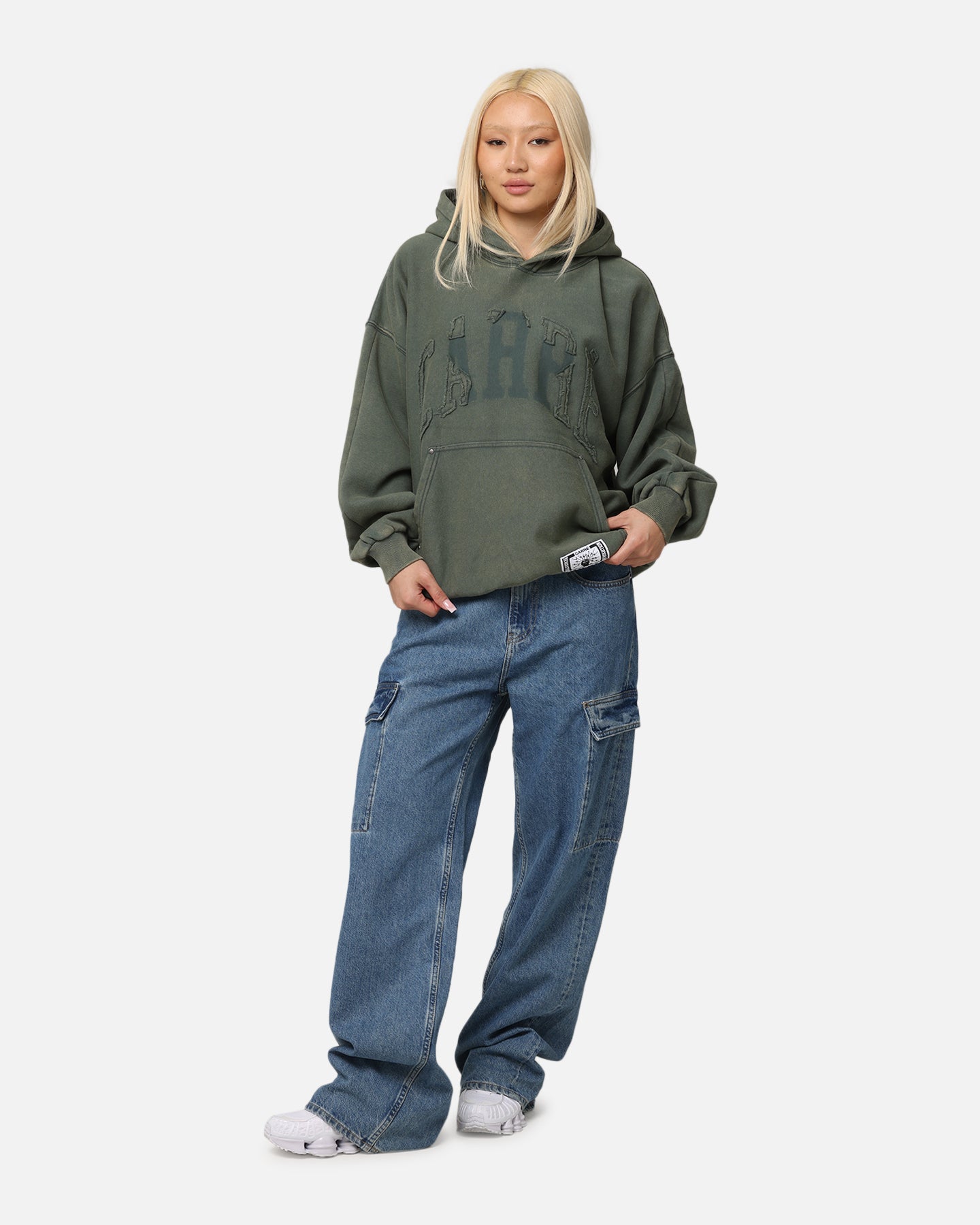 Carre Con-Star Hoodie Rinsed Moss Green、mySite、zt4zffjzw