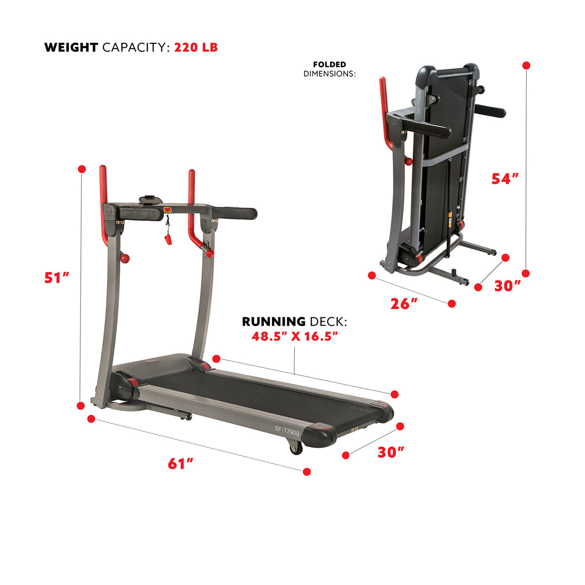  Folding Electric Treadmill with 12 Level Auto Incline, LCD and Pulse Monitor- SF-T7909、mySite、ghnorth
