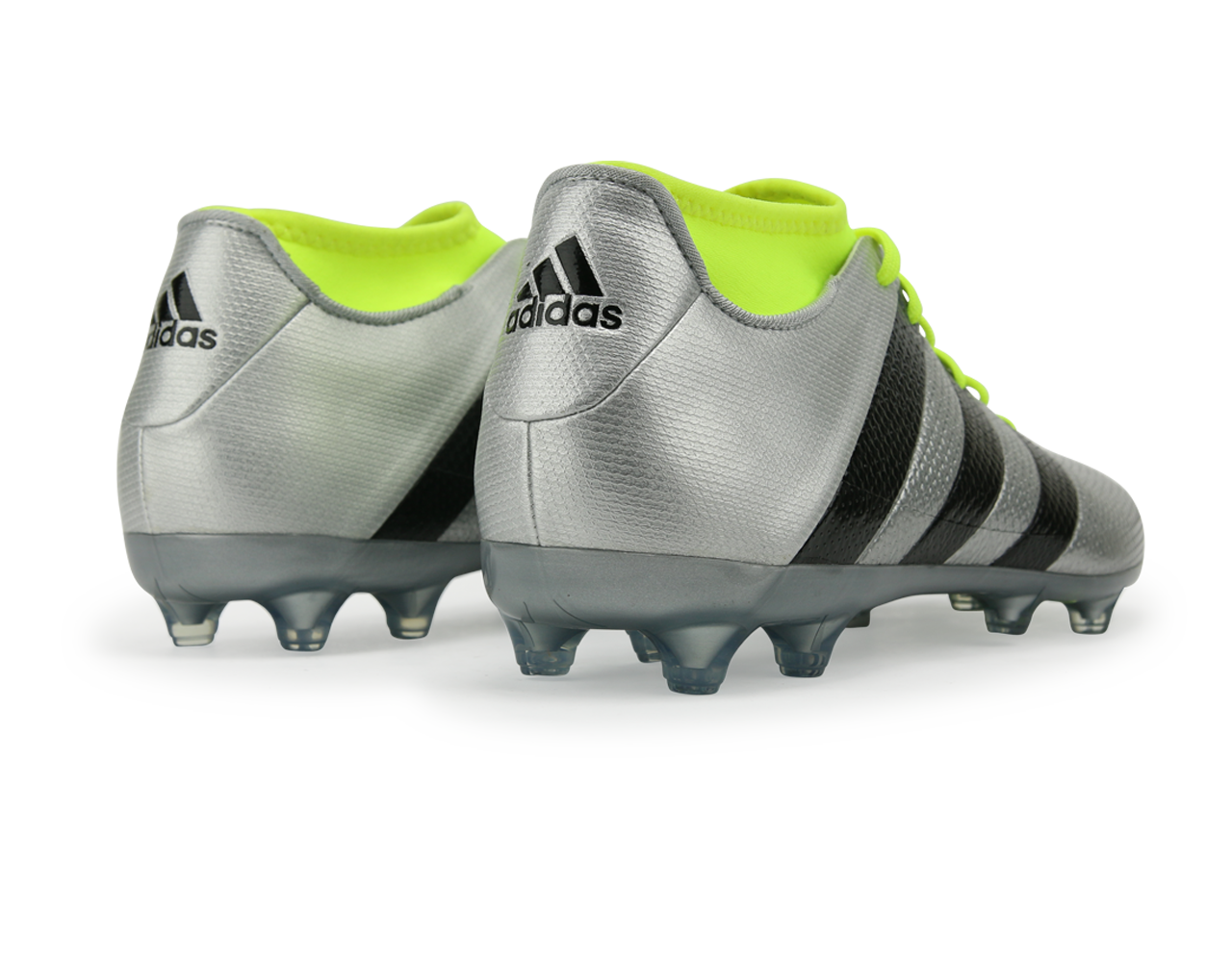 adidas Men's ACE 16.2 Primemesh FG/AG Silver Metalic/Core Black/Solar Yellow、mySite、noshort