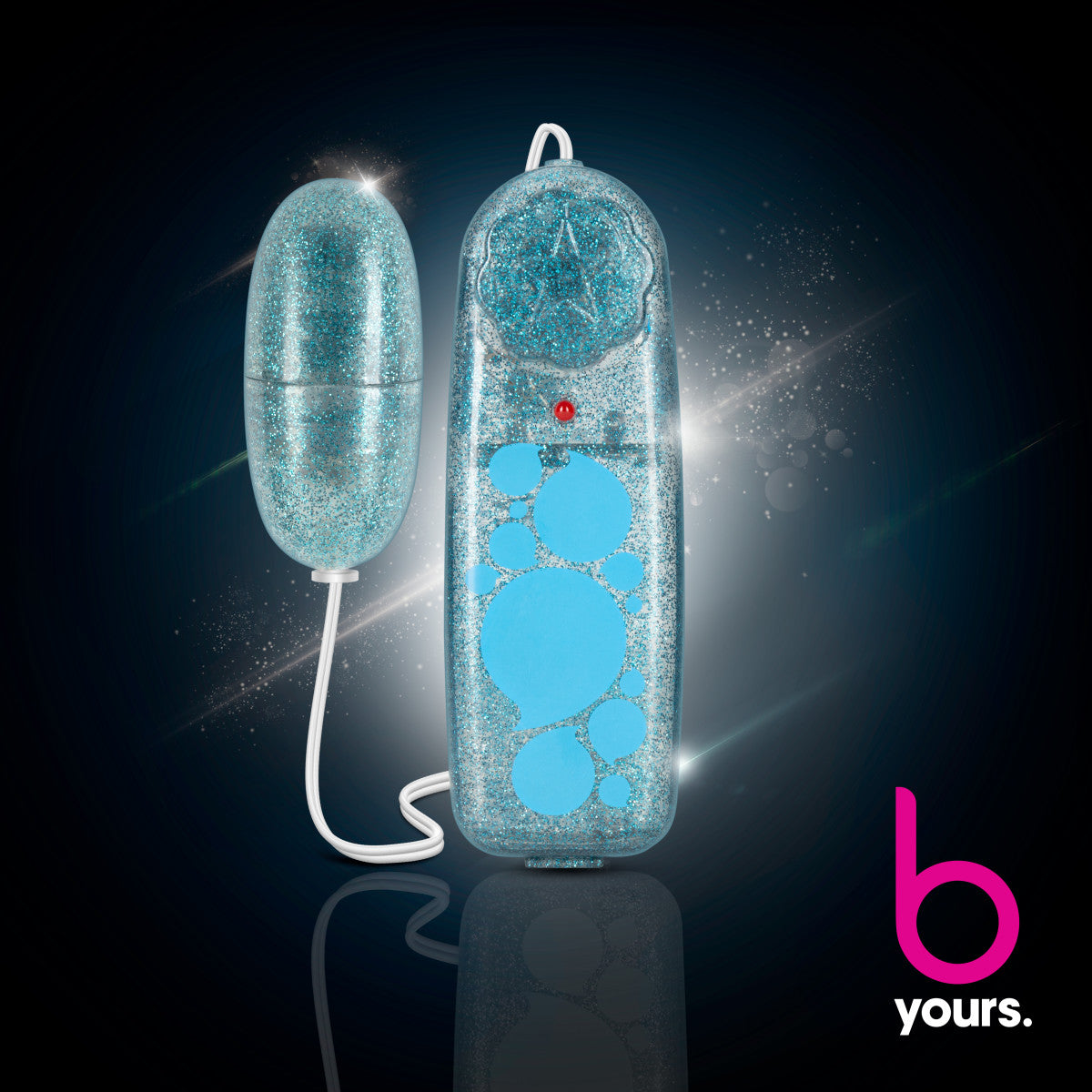 B Yours By Blush® | Glitter Power Bullet Blue 2.25-Inch Vibrating Bullet、mySite、bottomscart