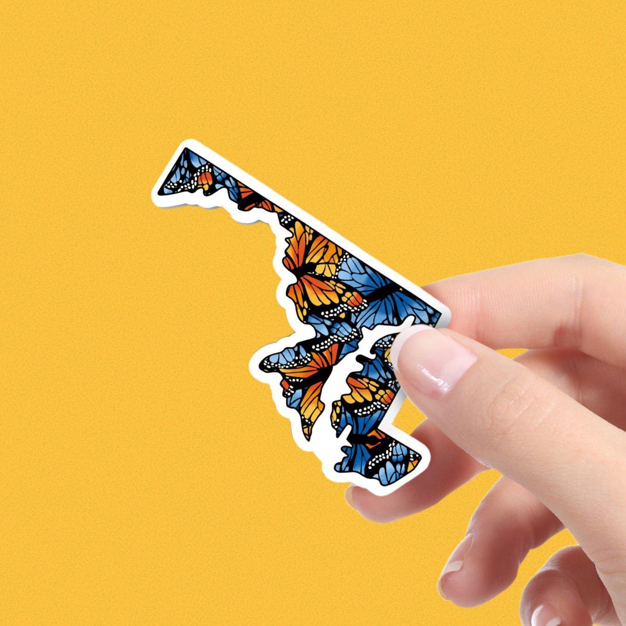  Maryland Butterfly Pattern Sticker、mySite、elrpsem3k