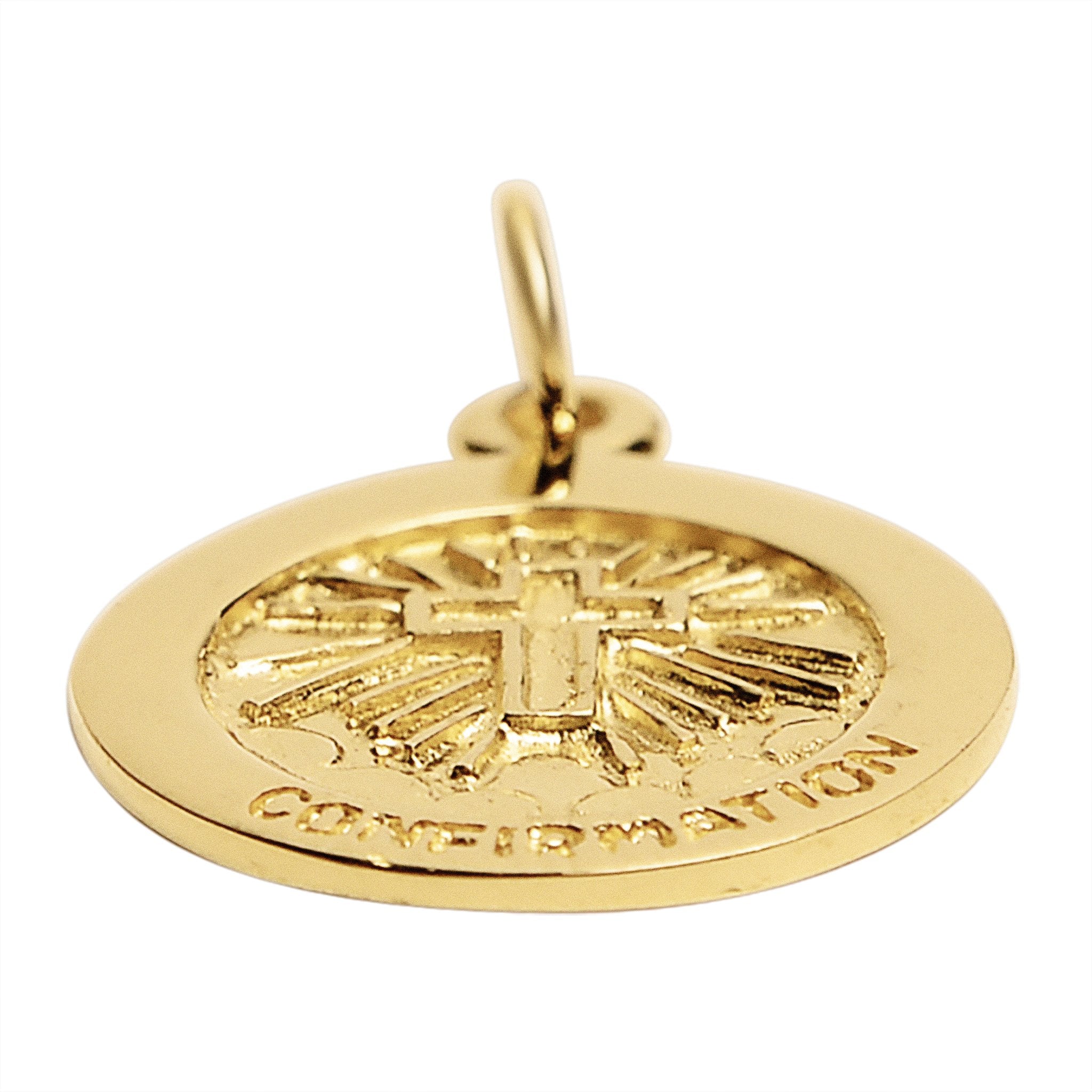 Sterling Silver 18K Gold PVD Coated Confirmation Cross Pendant / SSP0181、mySite、dreamappss