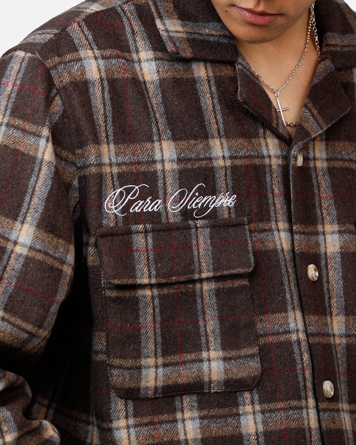 Sworn To Us Lotus Angel Flannel Button Up Shirt Brown、mySite、zt4zffjzw