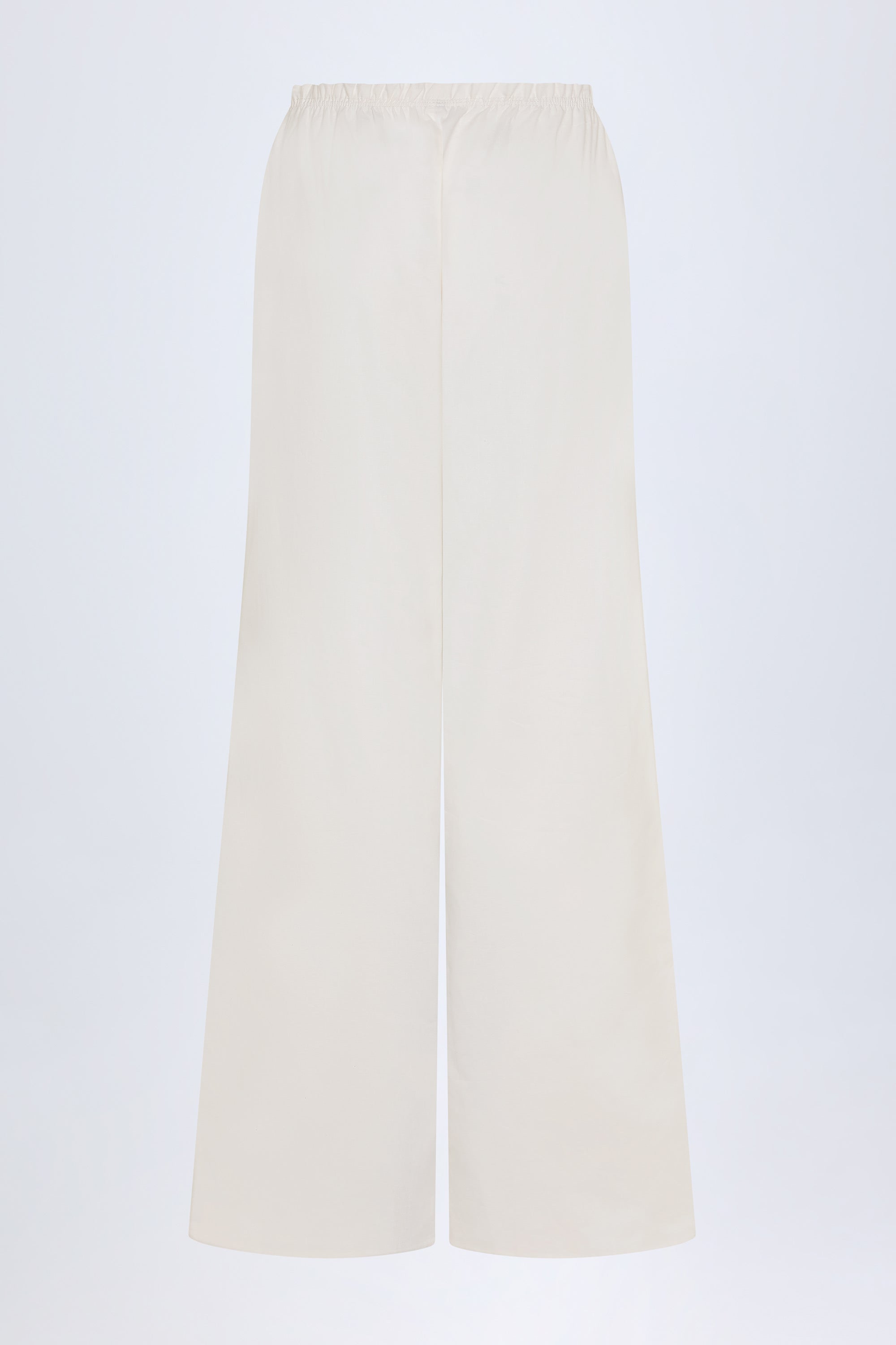  Mid-Rise Wide-Leg Trousers in White、mySite、sugarbowlscore