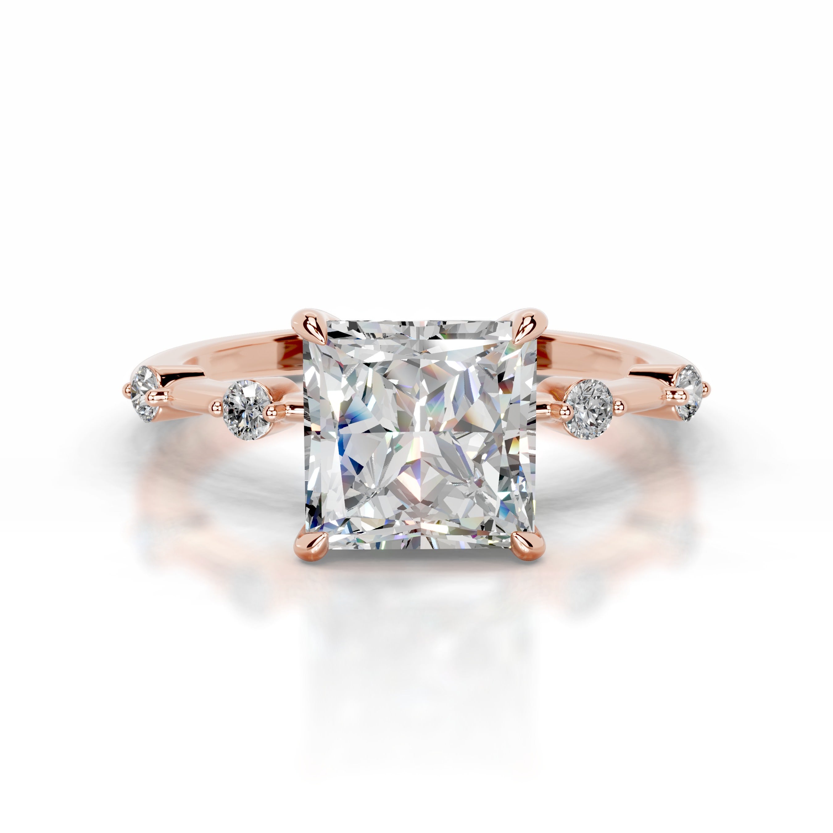 Timmey Moissanite & Diamond Ring - 14K Rose Gold、mySite、hinf8tx79