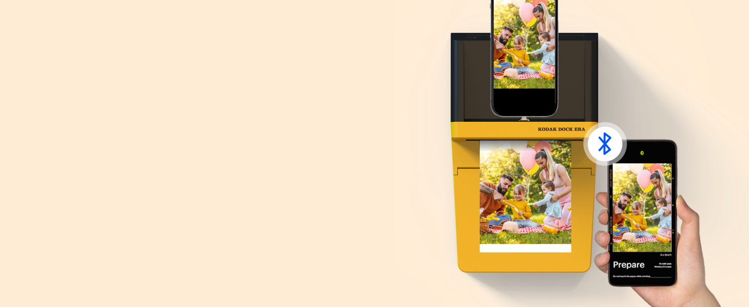 Print photos directly from your phone through Bluetooth