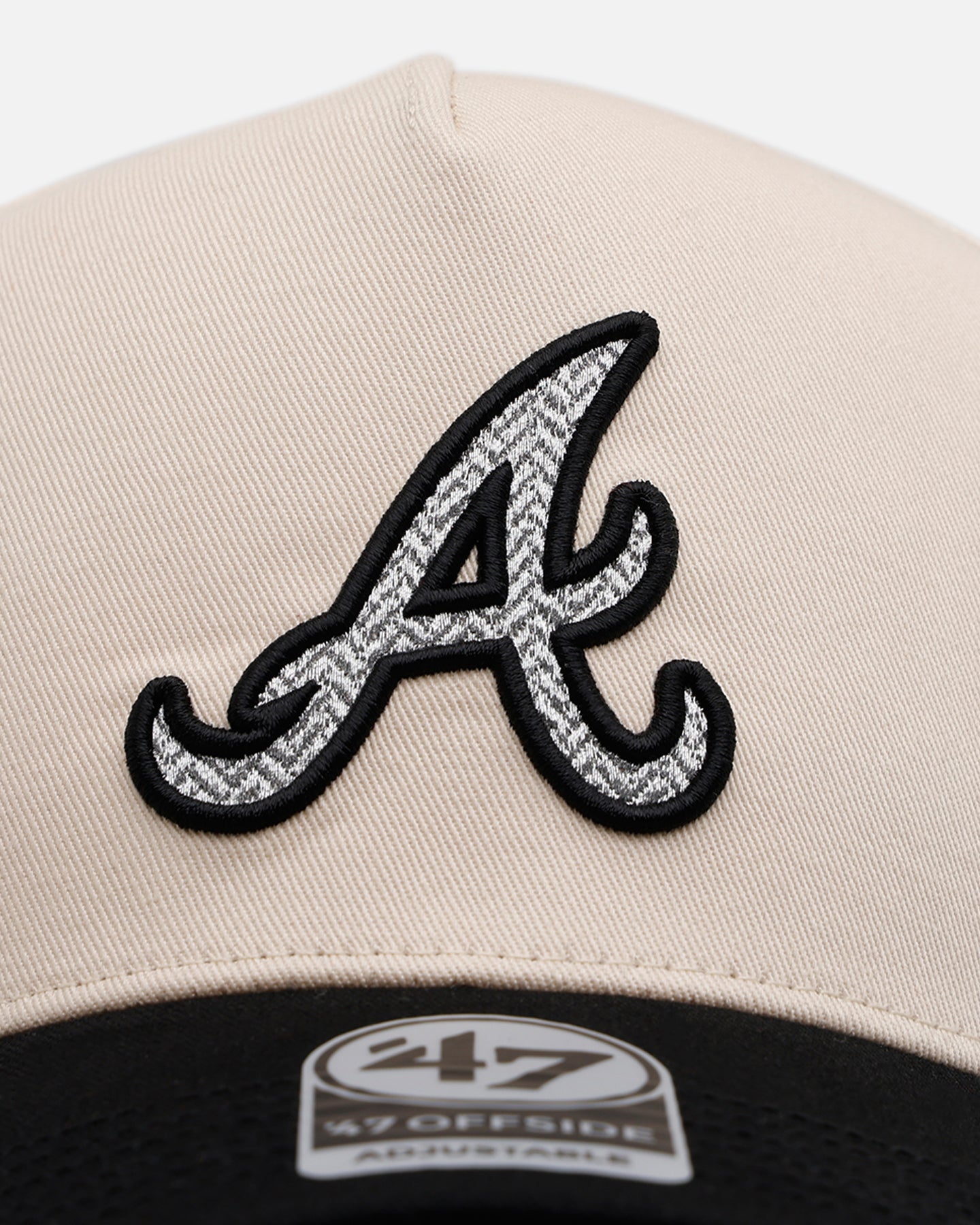47 Brand Atlanta Braves 'Herringbone' 47 Offside Snapback Natural/Black、mySite、zt4zffjzw