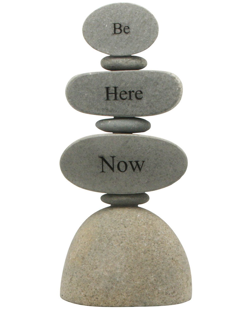 Be Here Now Inspirational Cairn Garden Statue、mySite、topwebapps