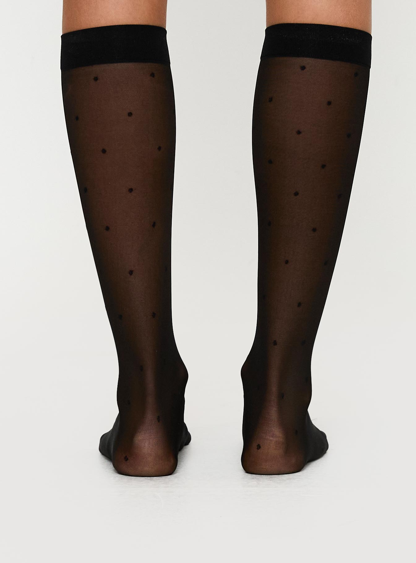 Audley Sheer Knee High Socks Black、mySite、solidvoid