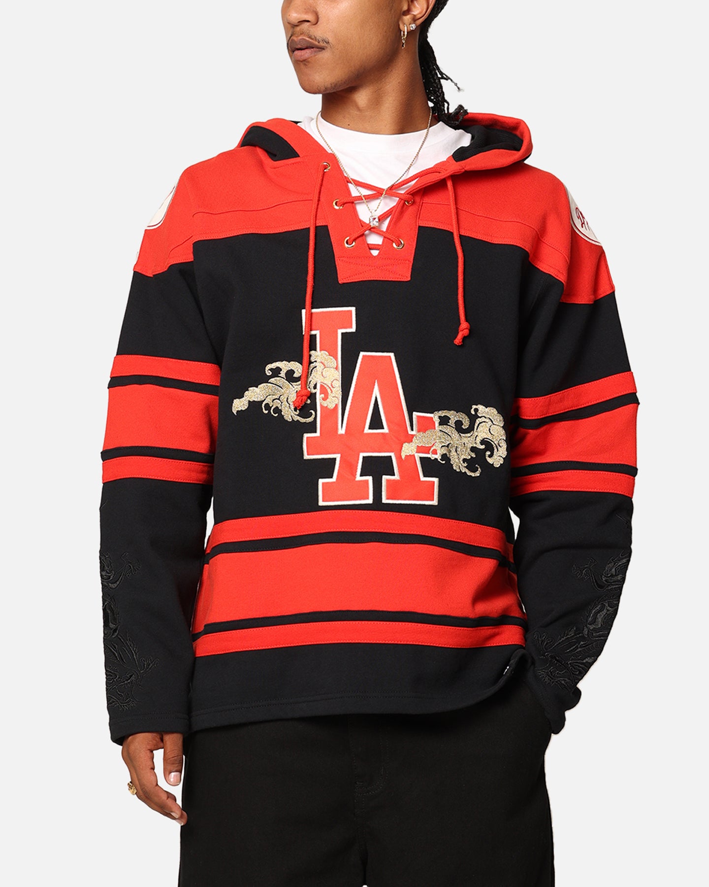 47 Brand Los Angeles Dodgers 'Year Of The Dragon' Lacer Hoodie Jet Black、mySite、zt4zffjzw