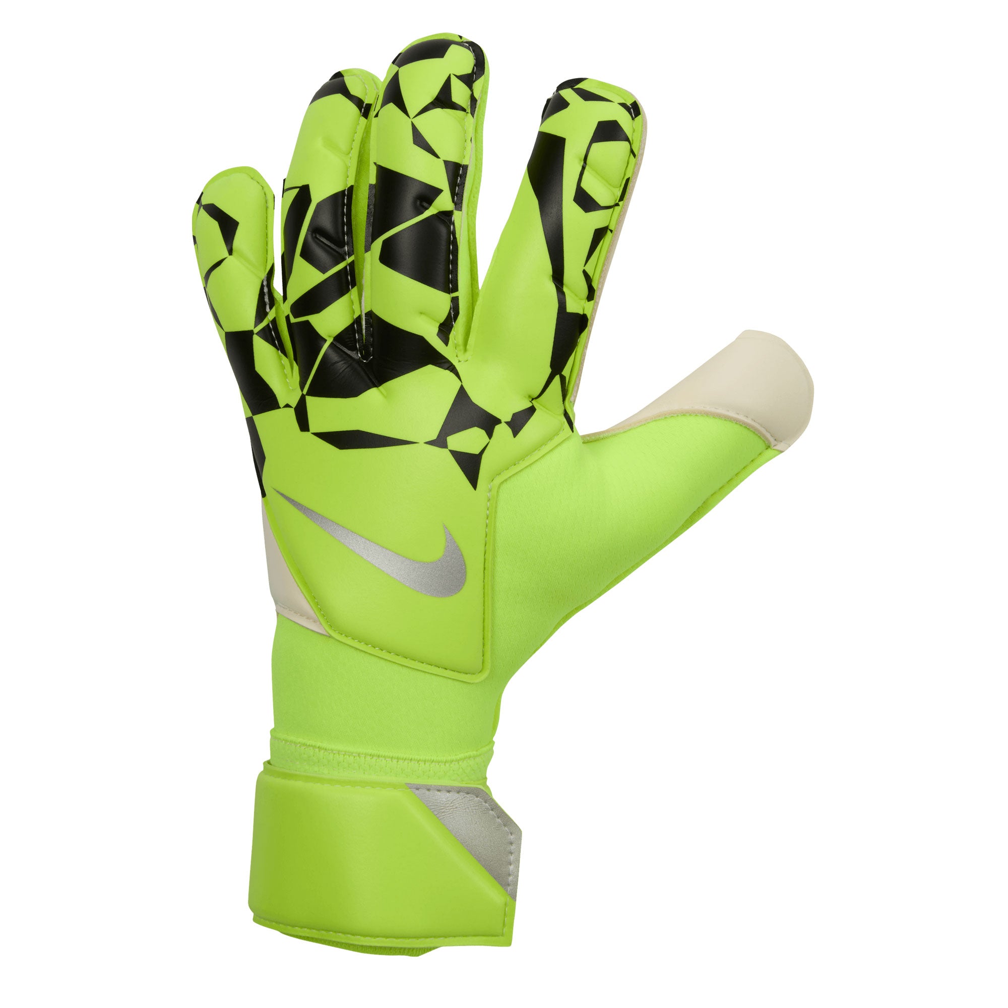 Nike Men's Vapor Grip 3 Goalkeeper Gloves Volt/Black/Metallic Silver、mySite、bottomscart