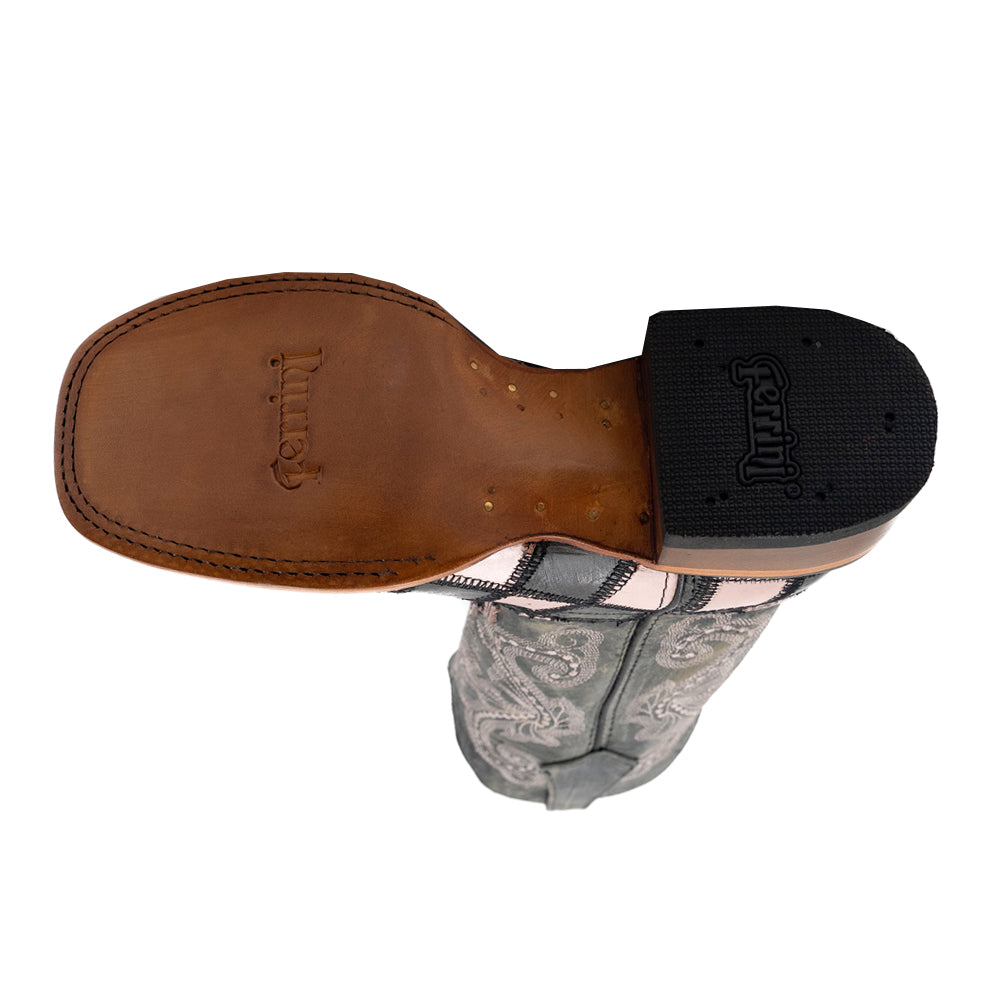 Patchwork Square Toe Pull On Cowboy Boots、mySite、gtrtttuynbv