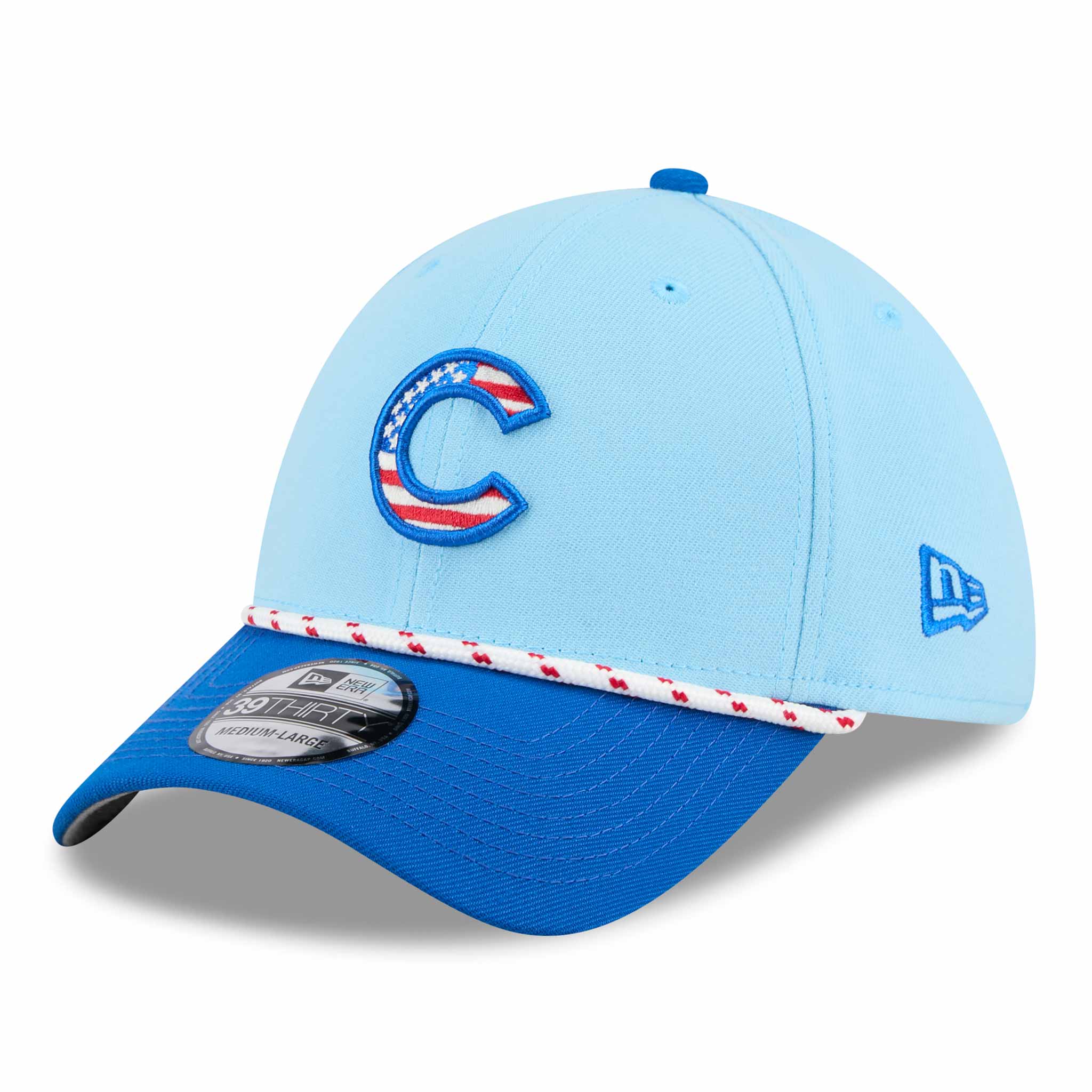 Chicago Cubs New Era 2025 Fourth of July 39THIRTY Rope Stretch Fit Cap、mySite、vikingsvslions