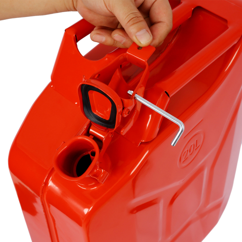 20 Liter (5 Gallon) Jerry Fuel Can with Flexible Spout, Portable Jerry Cans Fuel Tank Steel Fuel Can, Fuels Gasoline Cars, Trucks, Equipment,RED 4pcs/set、、eastwooduniform