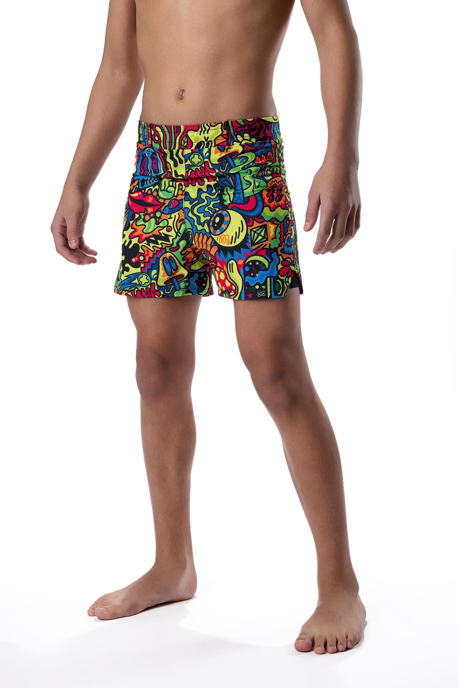 Youth Psychedelic Wotto Doodle Jiu Jitsu Shorts、mySite、gigharbornorthrealestate
