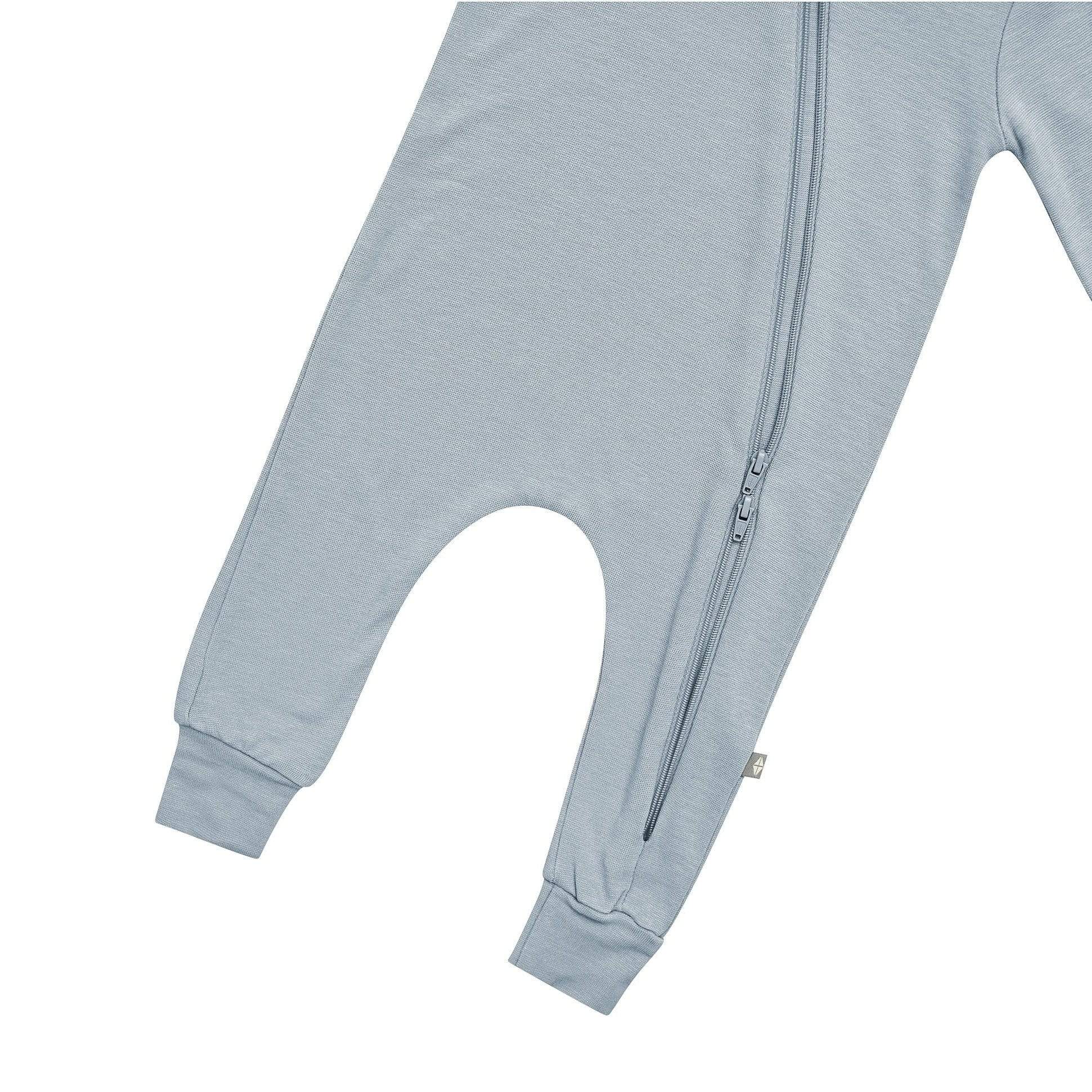  Bamboo Jersey Hooded Zippered Romper in Fog、mySite、layawaytickets