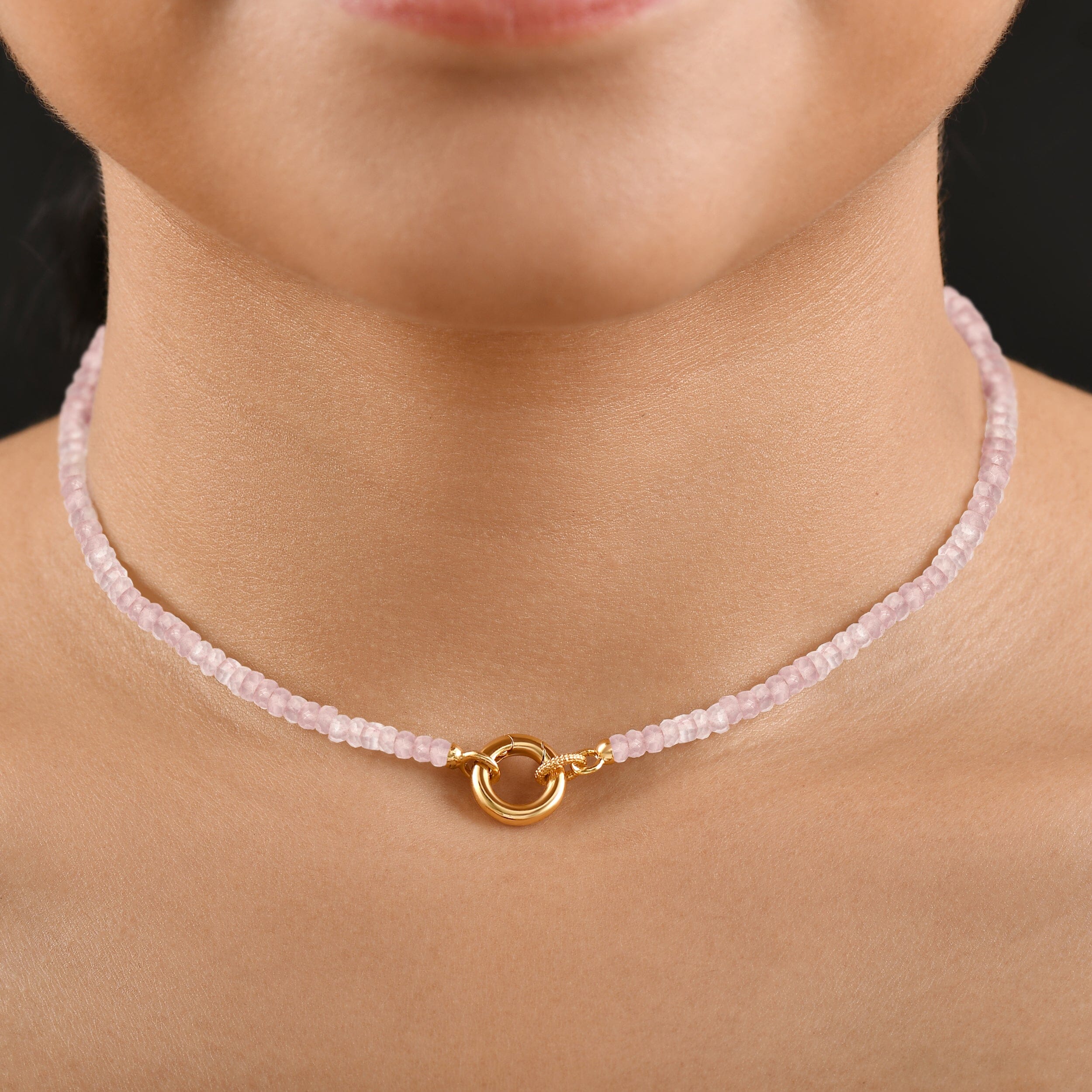Rose Quartz Beads Necklace - Spirit Link Dotted、mySite、hinf8tx79