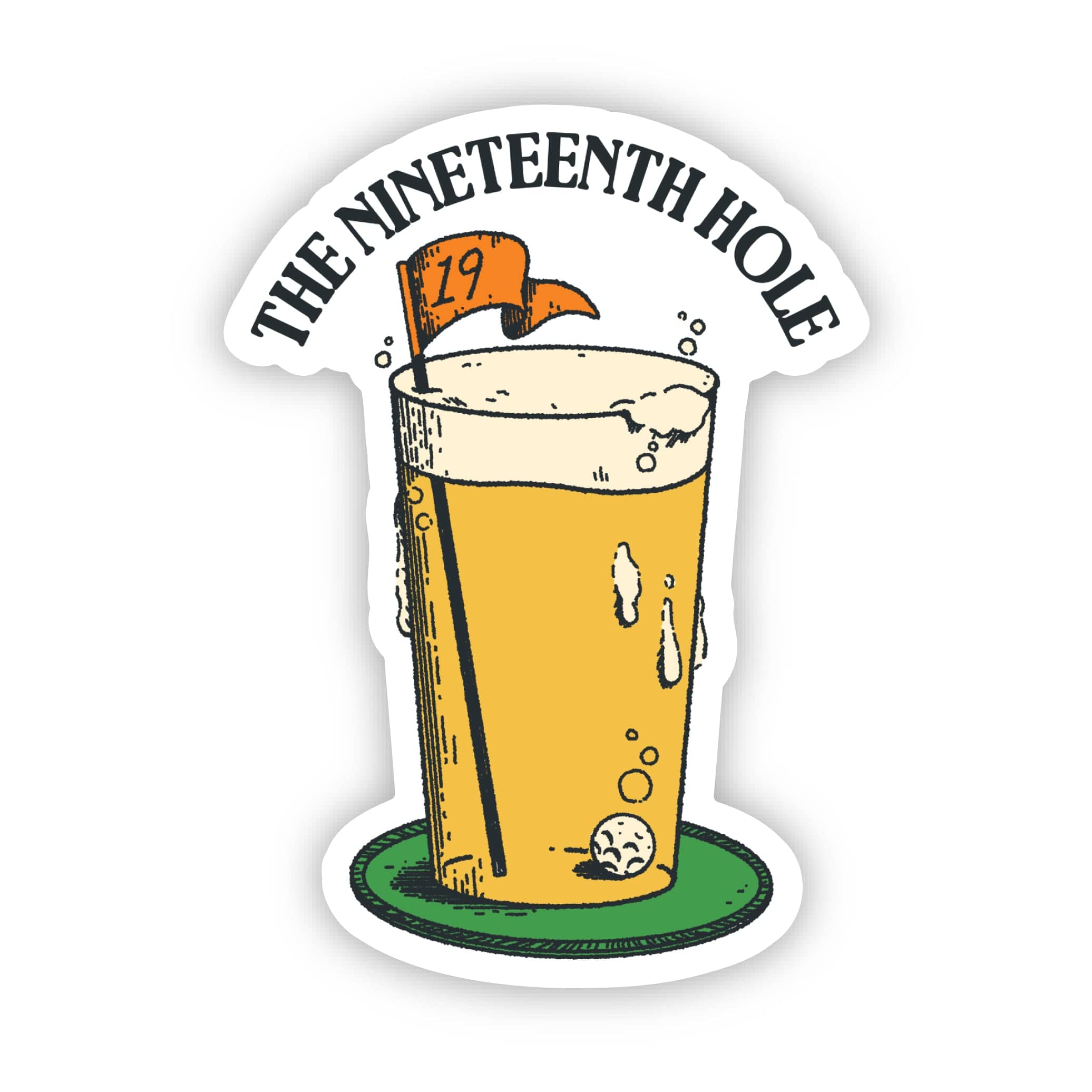  The Nineteenth Hole Beer Golf Sticker、mySite、elrpsem3k