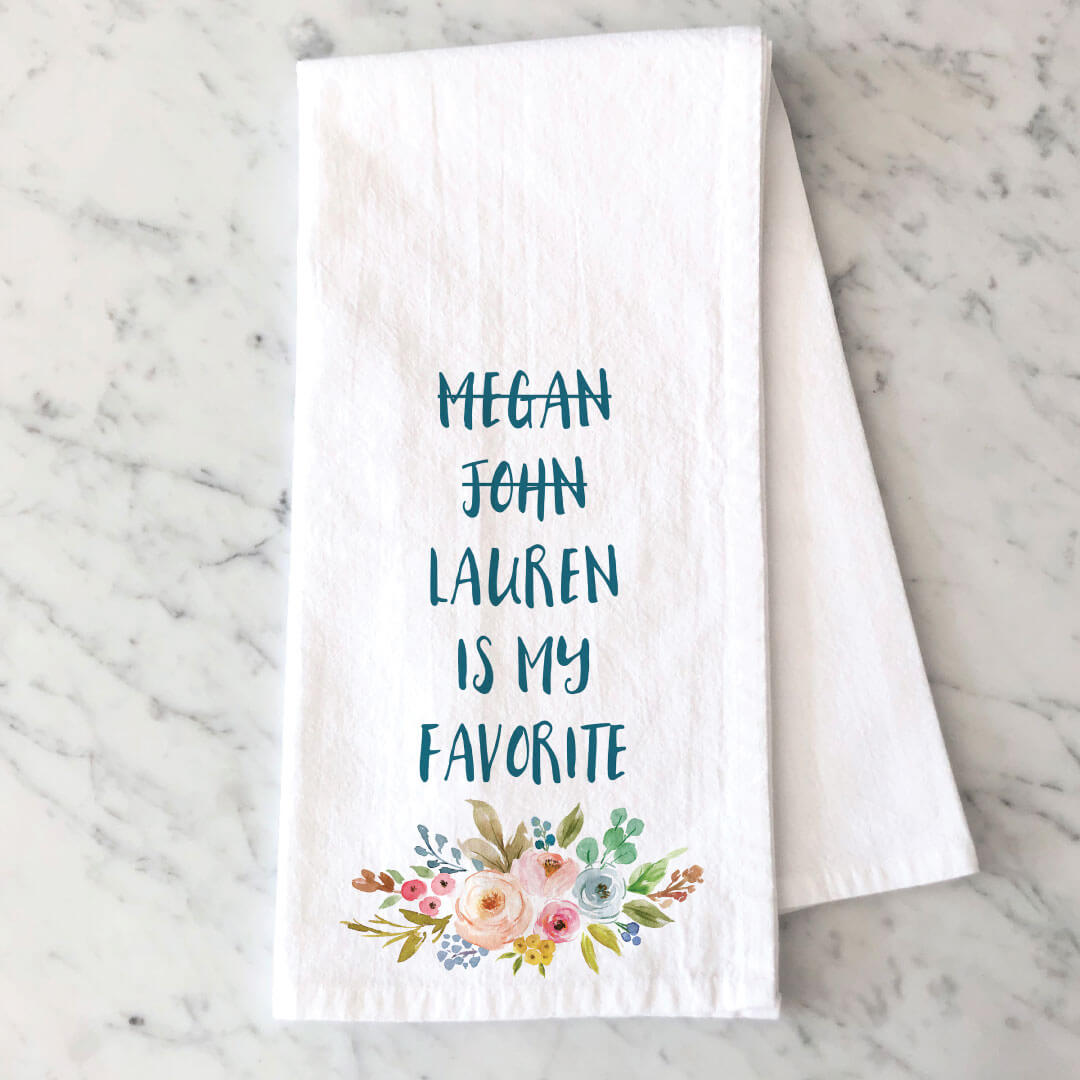  Personalized Tea Towel | Favorite Child、mySite、layawaytickets