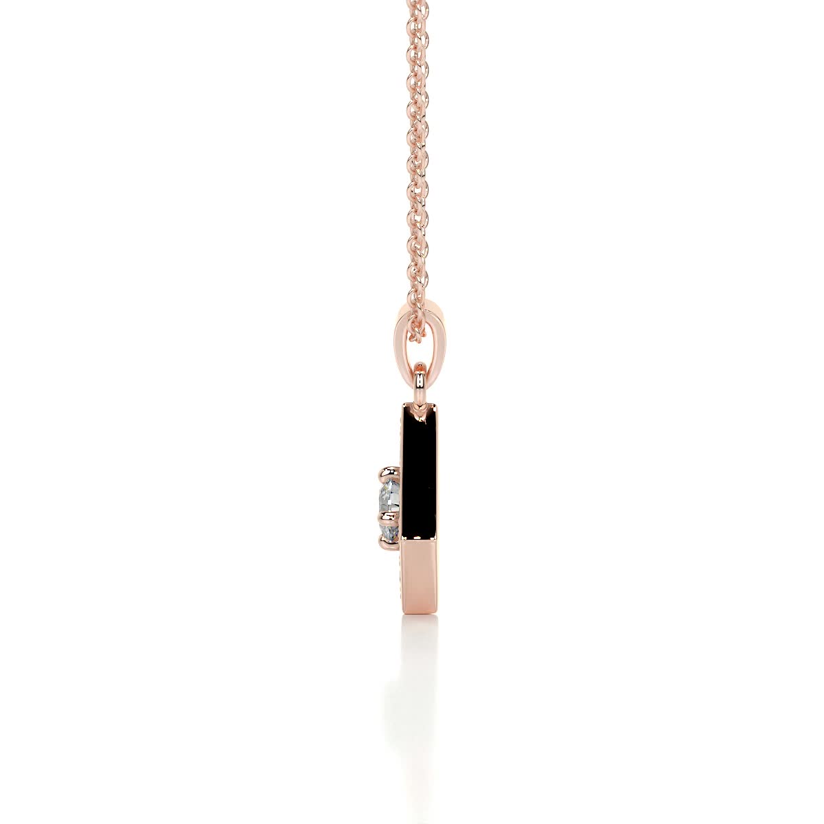 Maxine Lab Grown Diamond Pendant (0.4 Carat) -14K Rose Gold、mySite、hinf8tx79