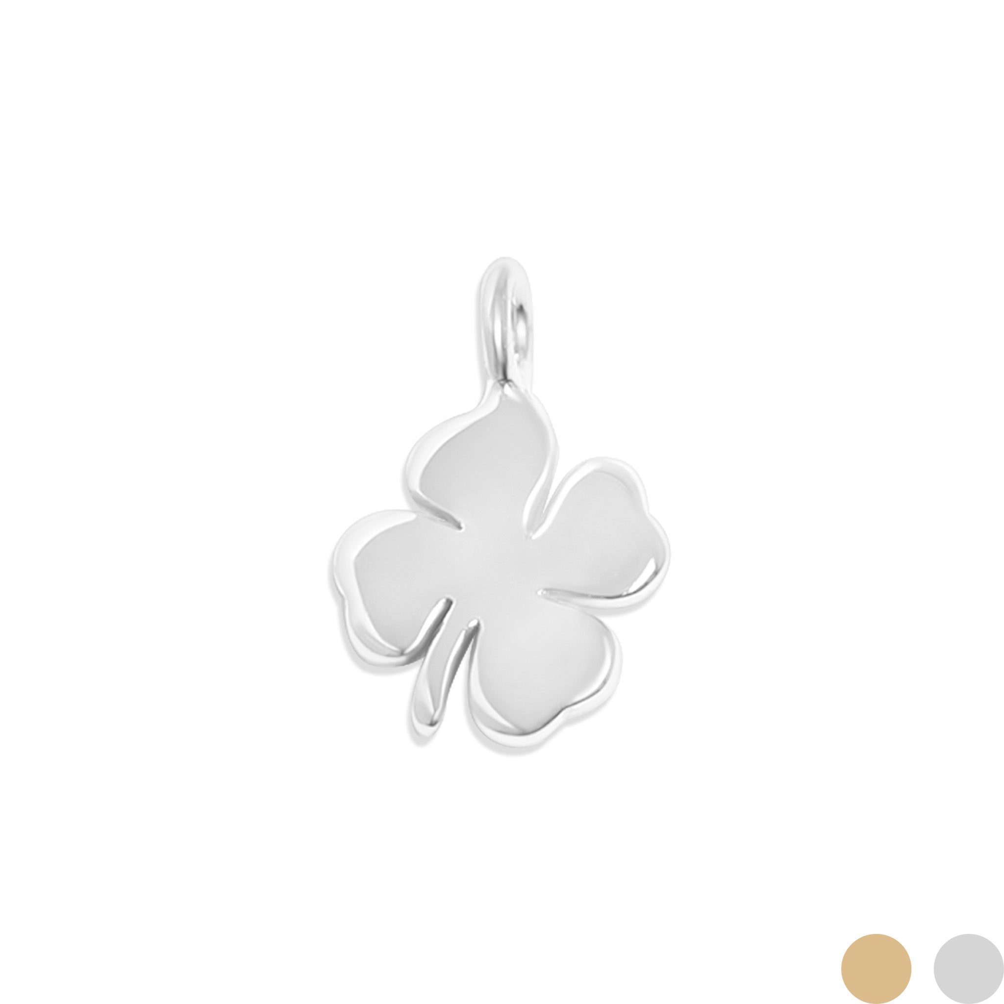 .925 Sterling Silver Four Leaf Clover Charm for Permanent Jewelry / PMJ1025、mySite、dreamappss