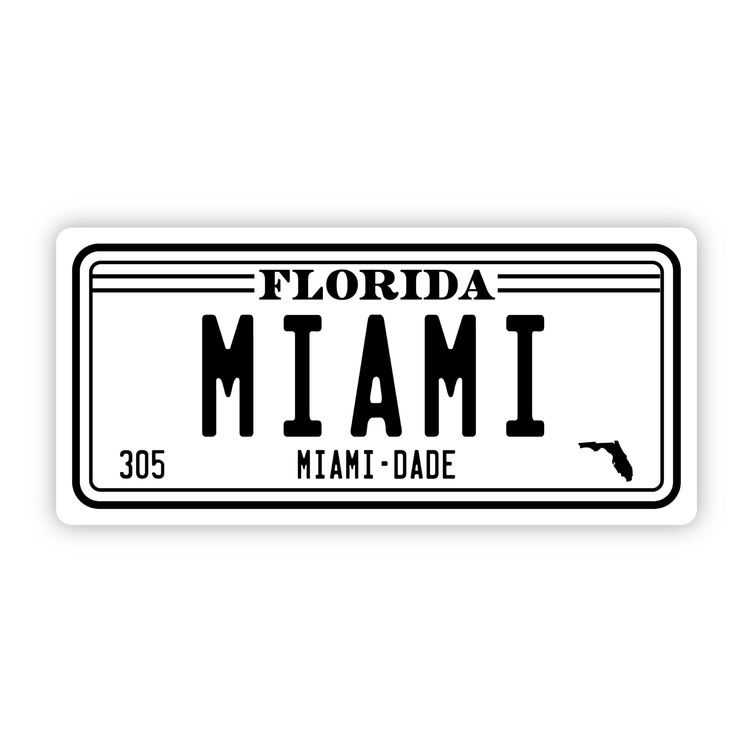  Miami Florida 305 License Plate Sticker、mySite、ghnorth