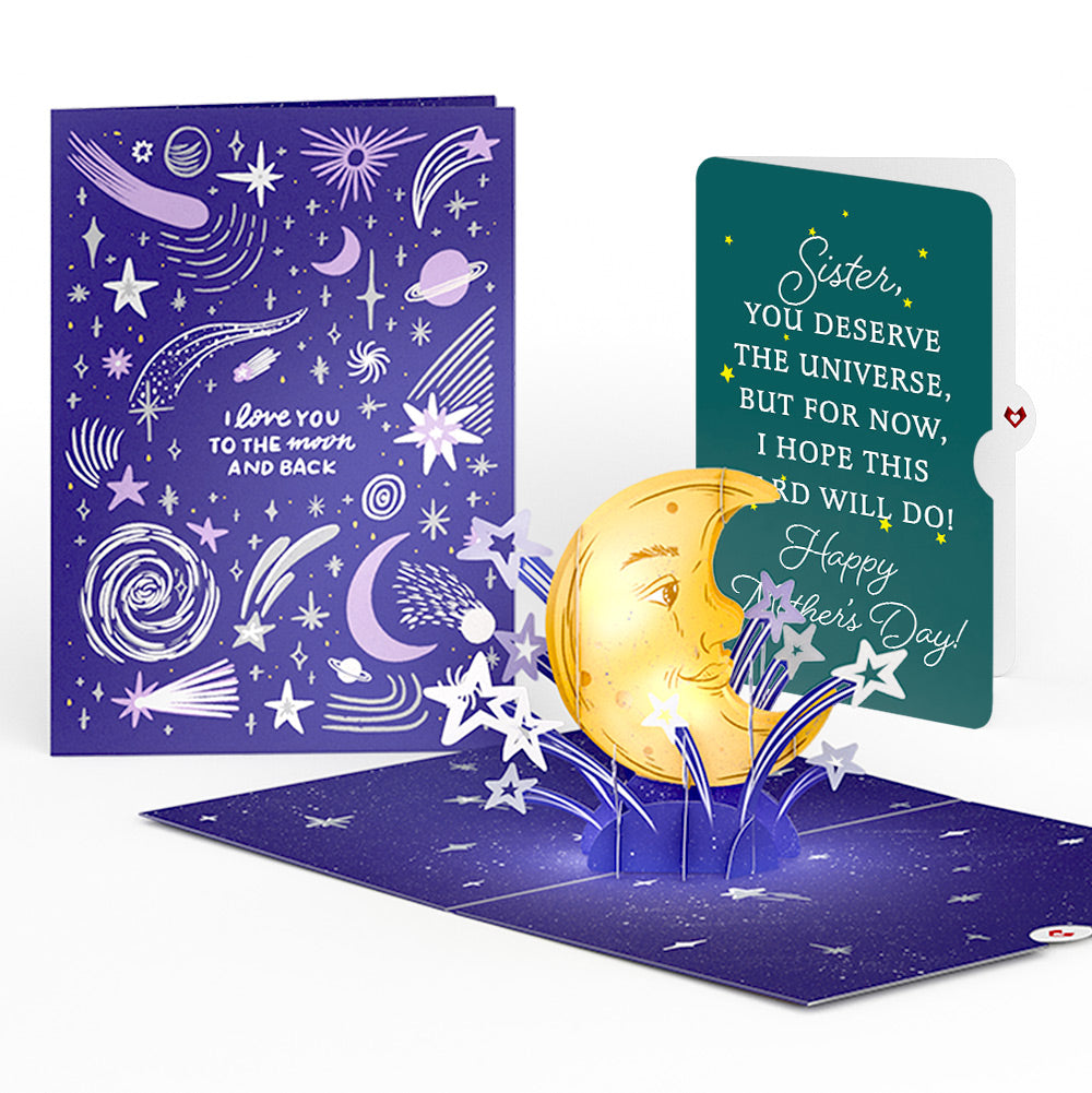 Love You to the Moon and Back Mother's Day Light-Up Pop-Up Card and Sentiment Set for Sister、mySite、solidvoid