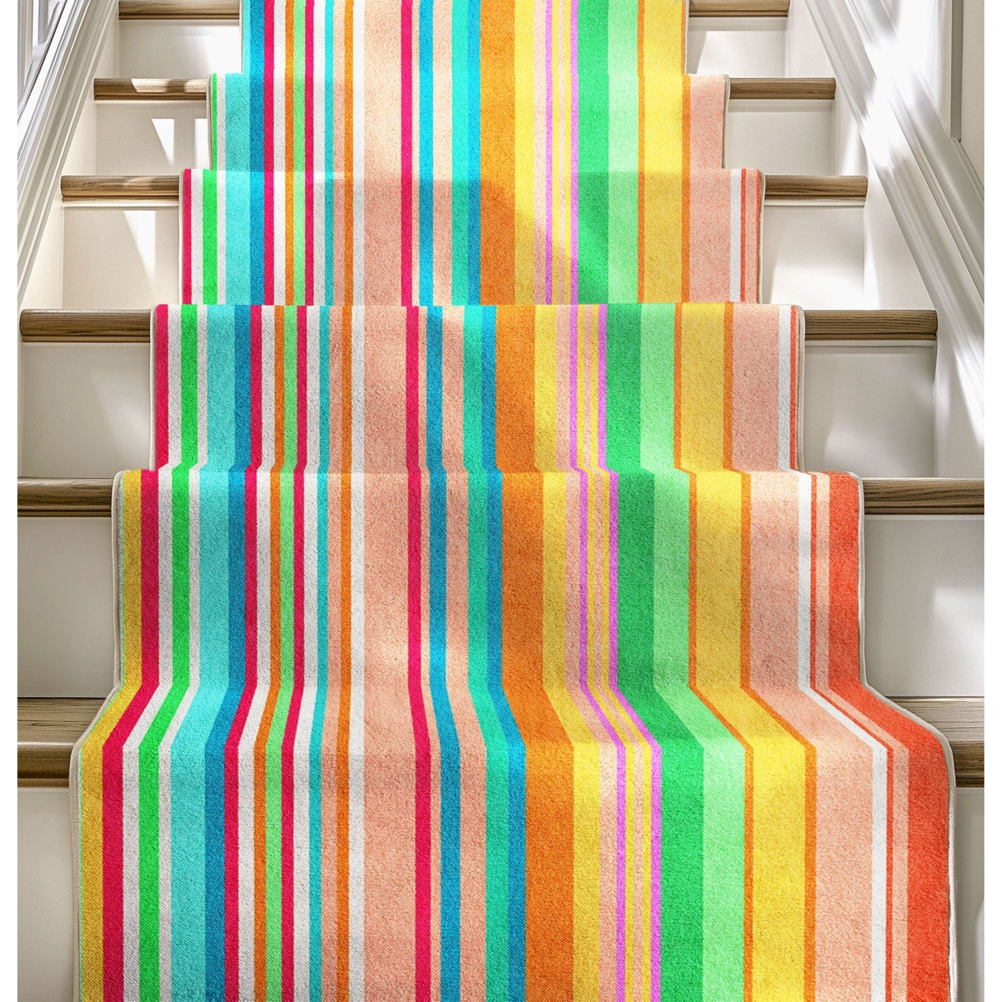 Custom Size Runner Seabreeze Lines Modern Multi Choose Your Width x Choose Your Length Hallway Runner Rug、mySite、gigharbornorthrealestate