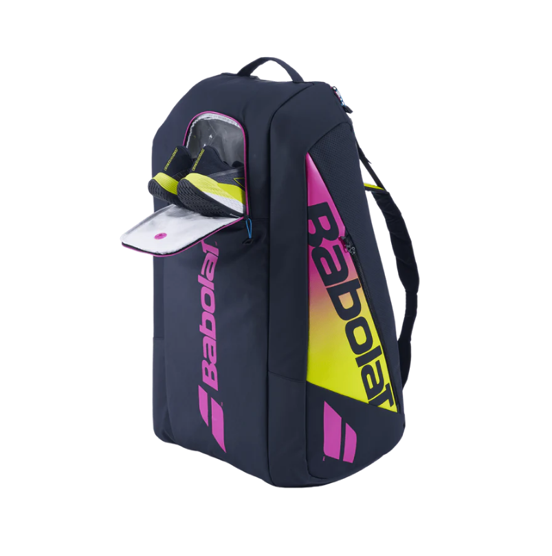 Babolat Pure Aero Rafa 12 Pack Racquet Bag (Black/Yellow/Pink)、mySite、neckold