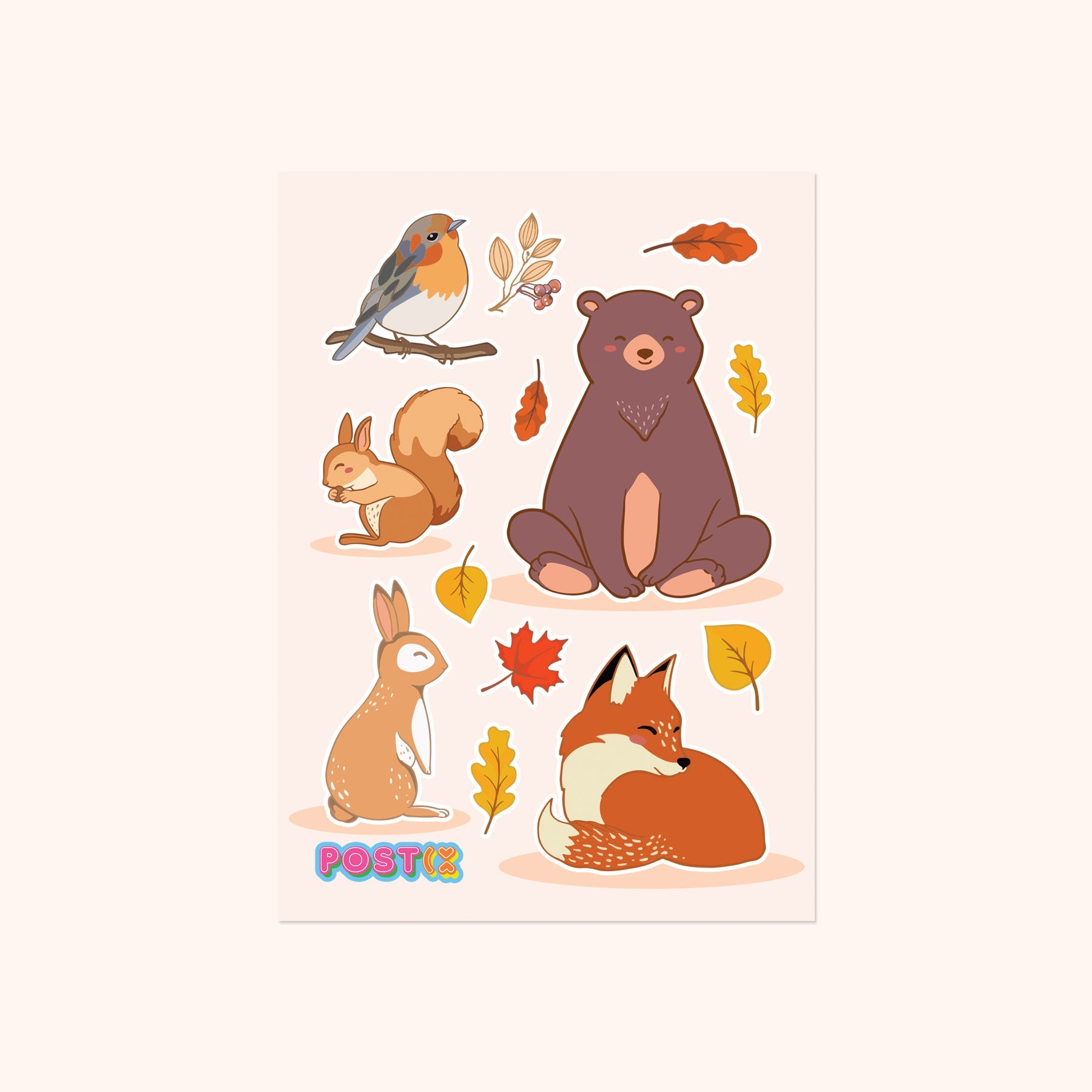  Autumn in the Woods Sticker Sheet、mySite、ghnorth