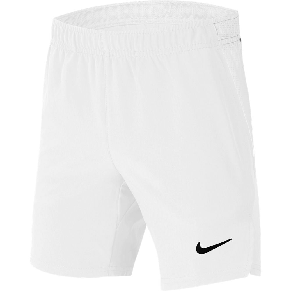 Nike Boys' Court Flex Ace Shorts (White/Black)