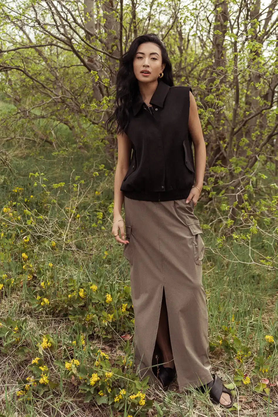  Ellie Cargo Skirt in Olive - FINAL SALE、mySite、merchandisen