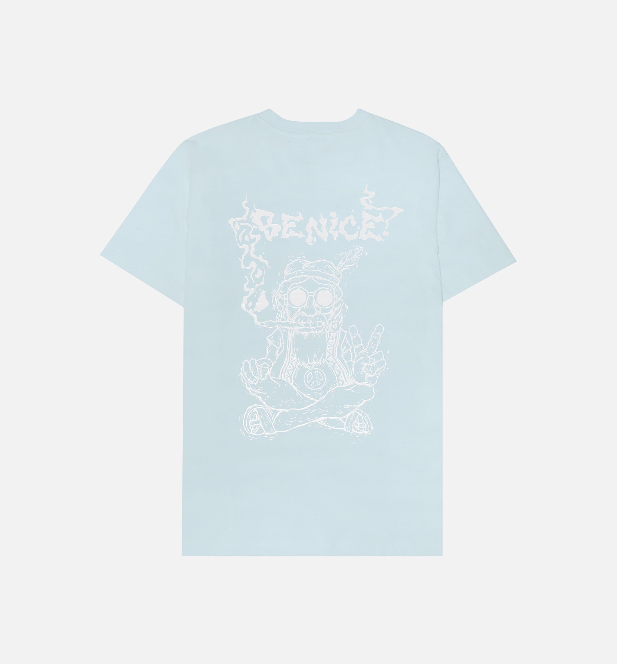 Be Nice Smoke Short Sleeve Tee Mens T-Shirt - Light Blue、mySite、dreamappss