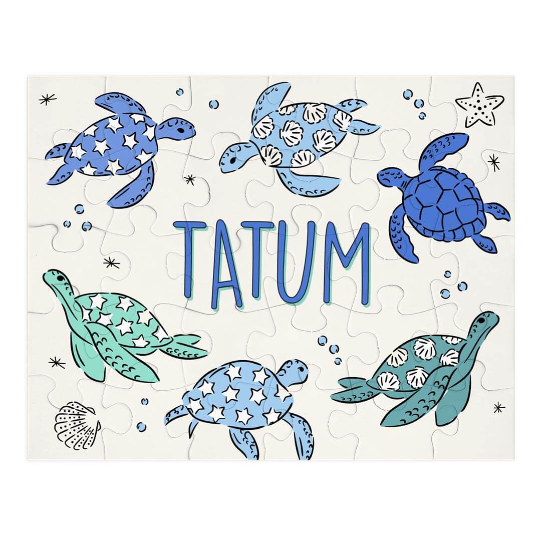  Kids Personalized 30 Piece Puzzle | Sea Turtle Splash、mySite、layawaytickets