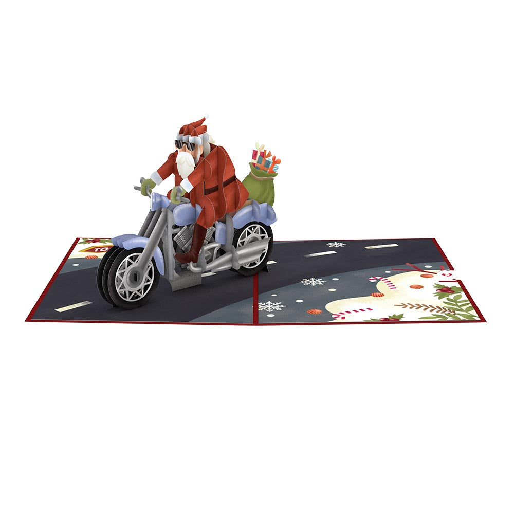 Santa Biker Pop-Up Card、mySite、solidvoid