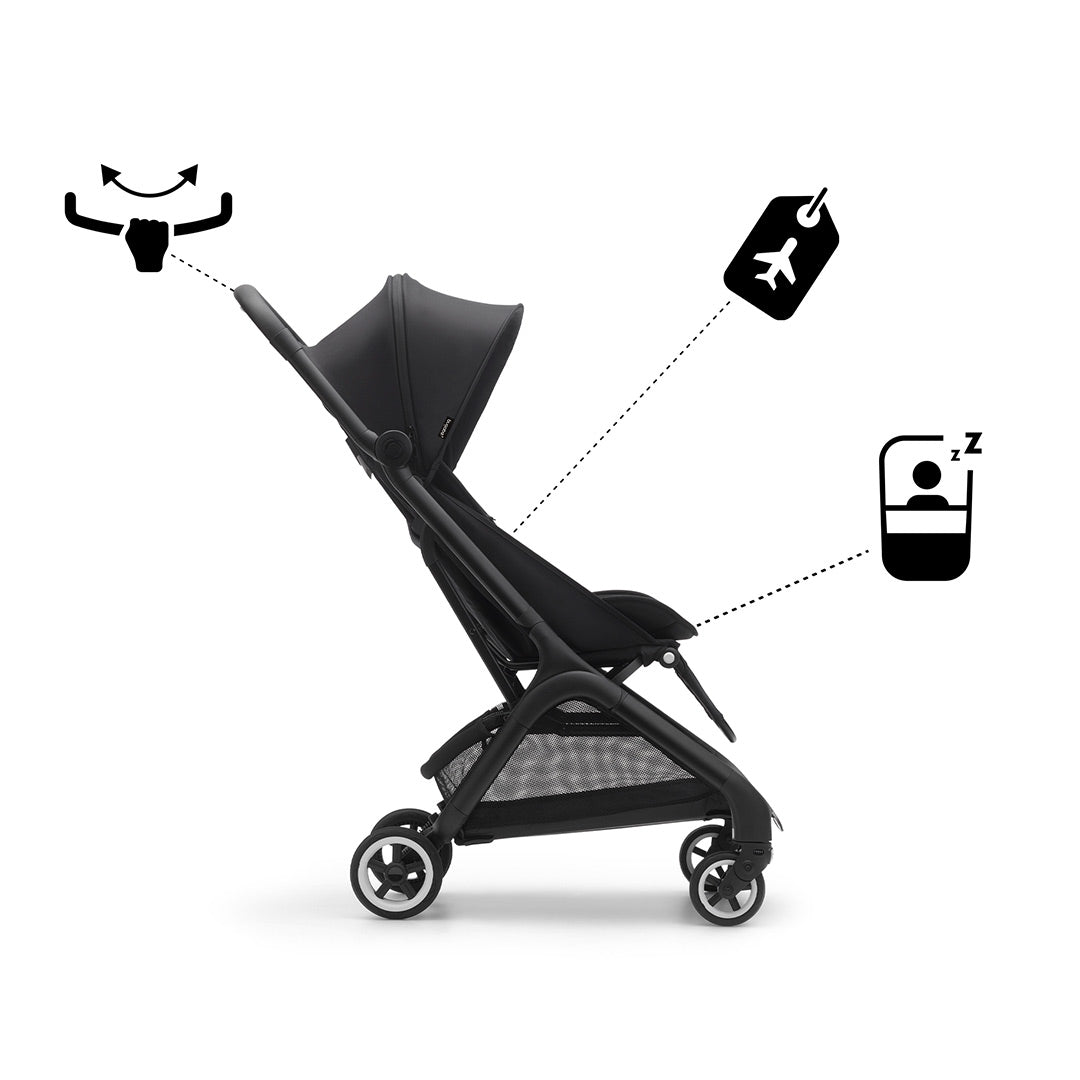  Bugaboo Butterfly Travel Pushchair - Black/Midnight Black、mySite、merchandisen