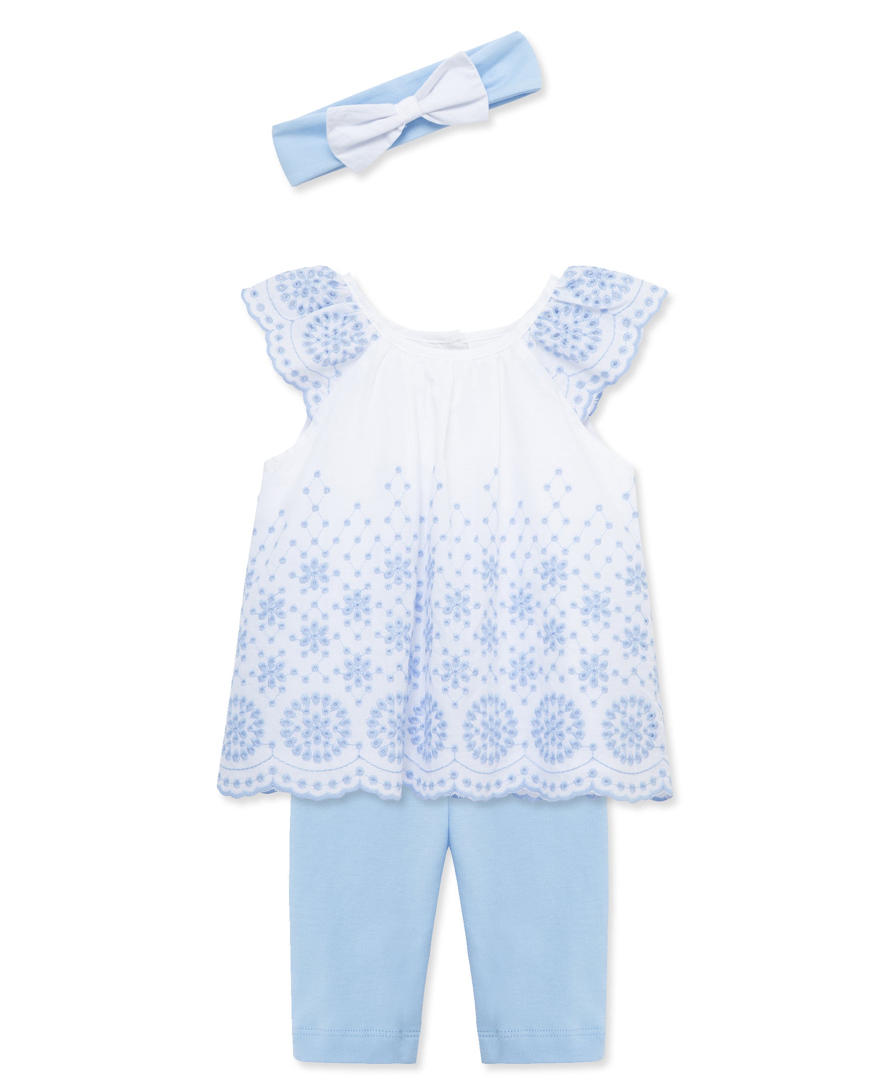  Blue Eyelet Woven Tunic Set (3M-12M)、mySite、layawaytickets