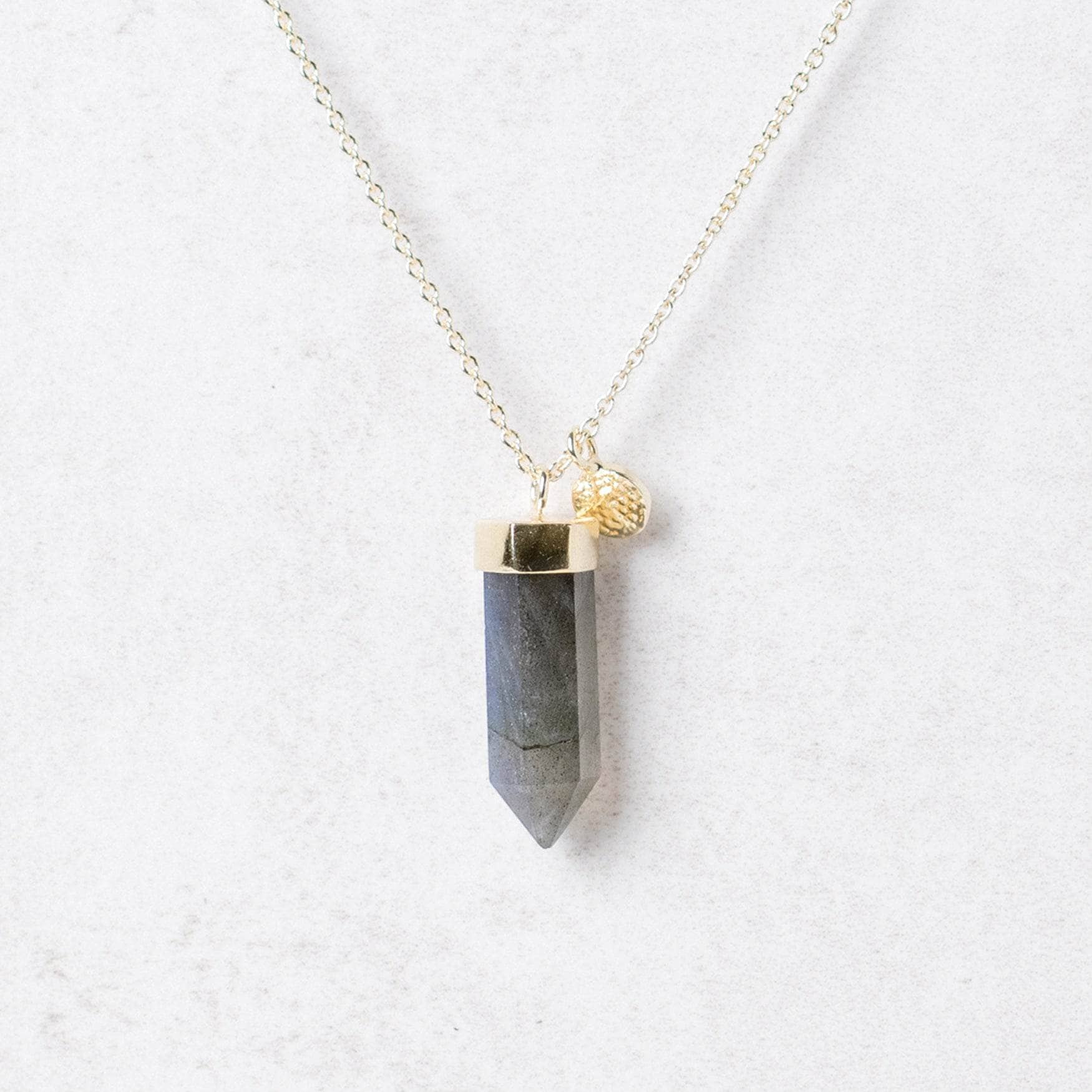 Labradorite Crystal Point Necklace、mySite、hinf8tx79