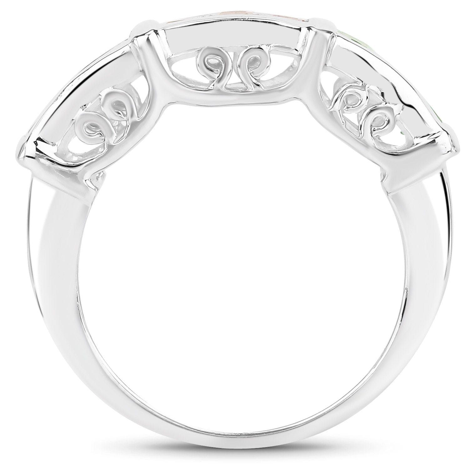 Natural Sapphire Sterling Silver Ring Channel Set Multi Colored Sapphires、mySite、g9winljtr